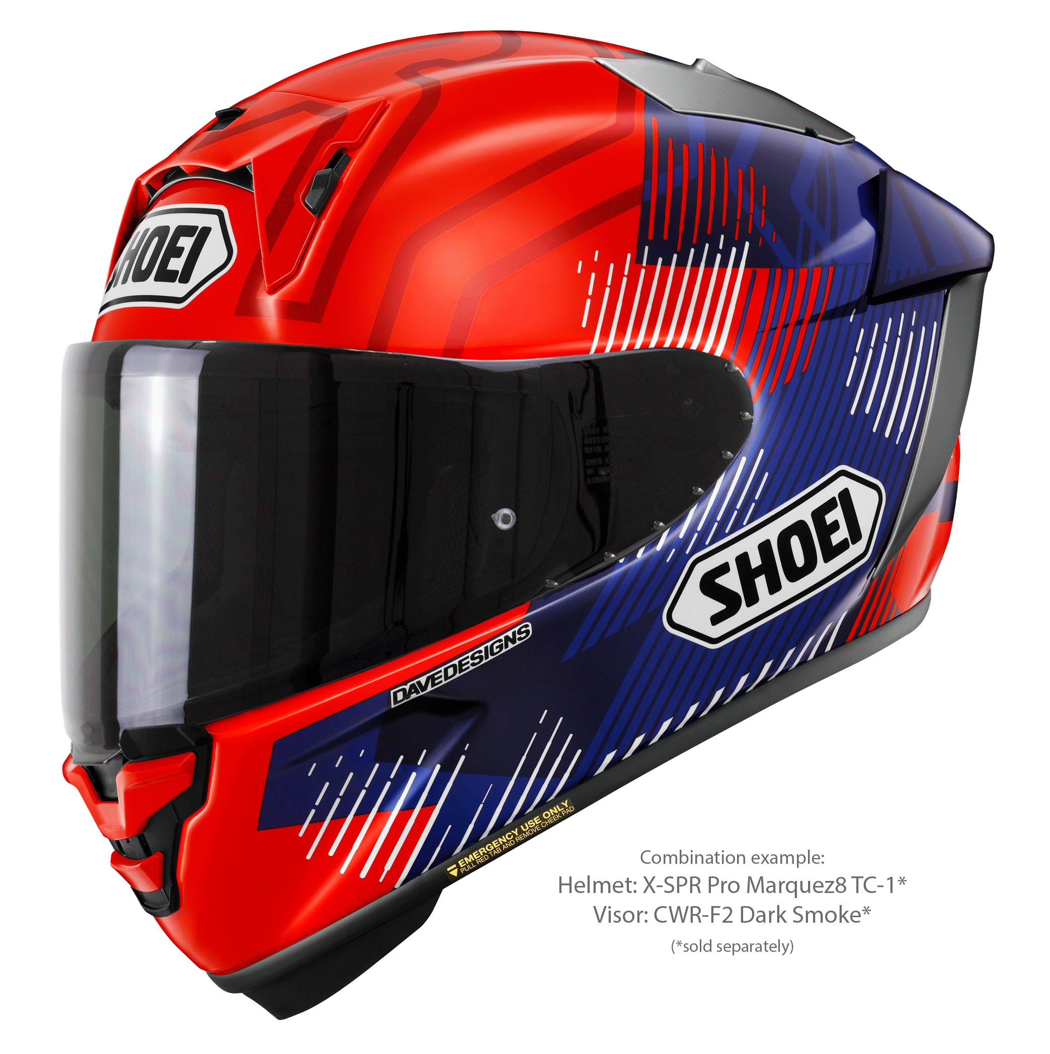 Casque Shoei X-SPR PRO MARQUEZ8 TC-1 Réplique de Marc Márquez 2024 