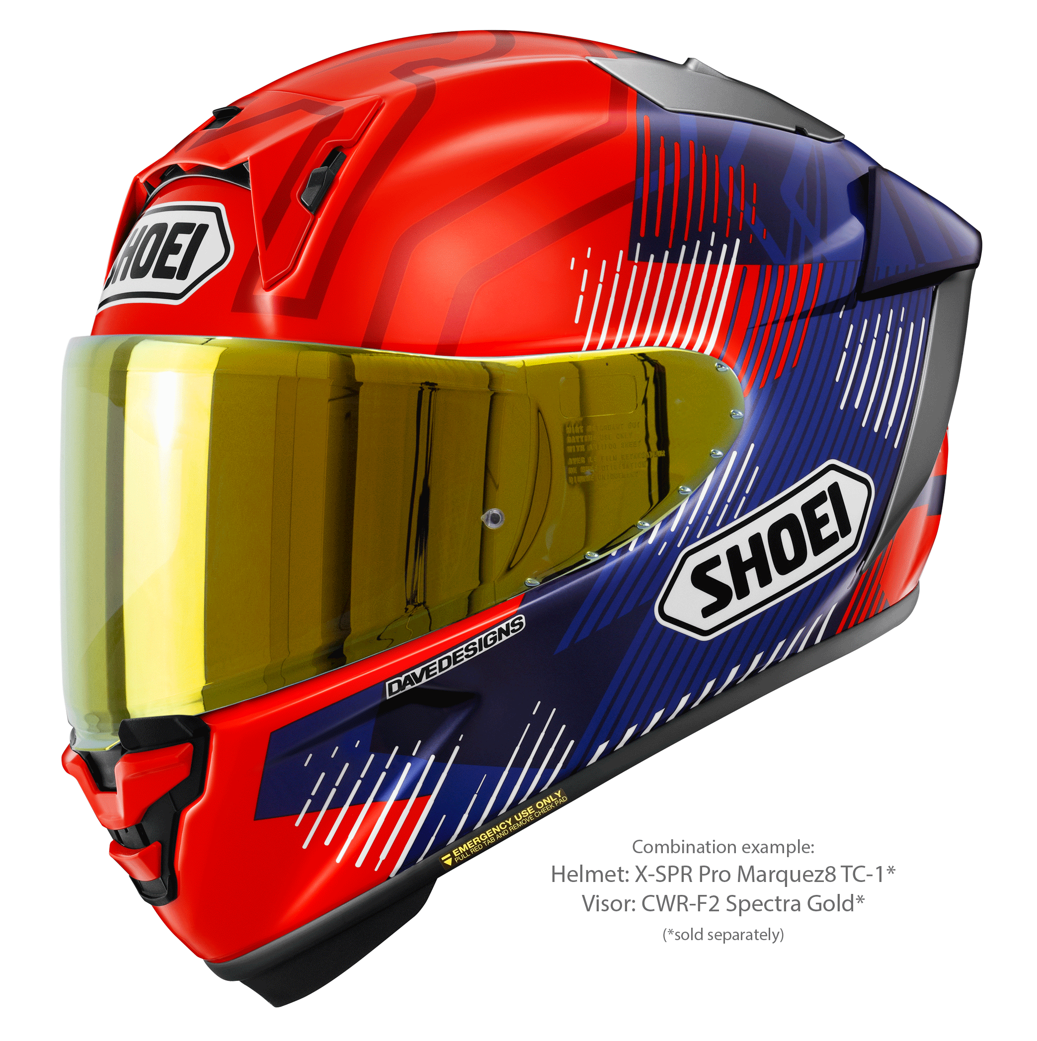 Casque Shoei X-SPR PRO MARQUEZ8 TC-1 Réplique de Marc Márquez 2024 