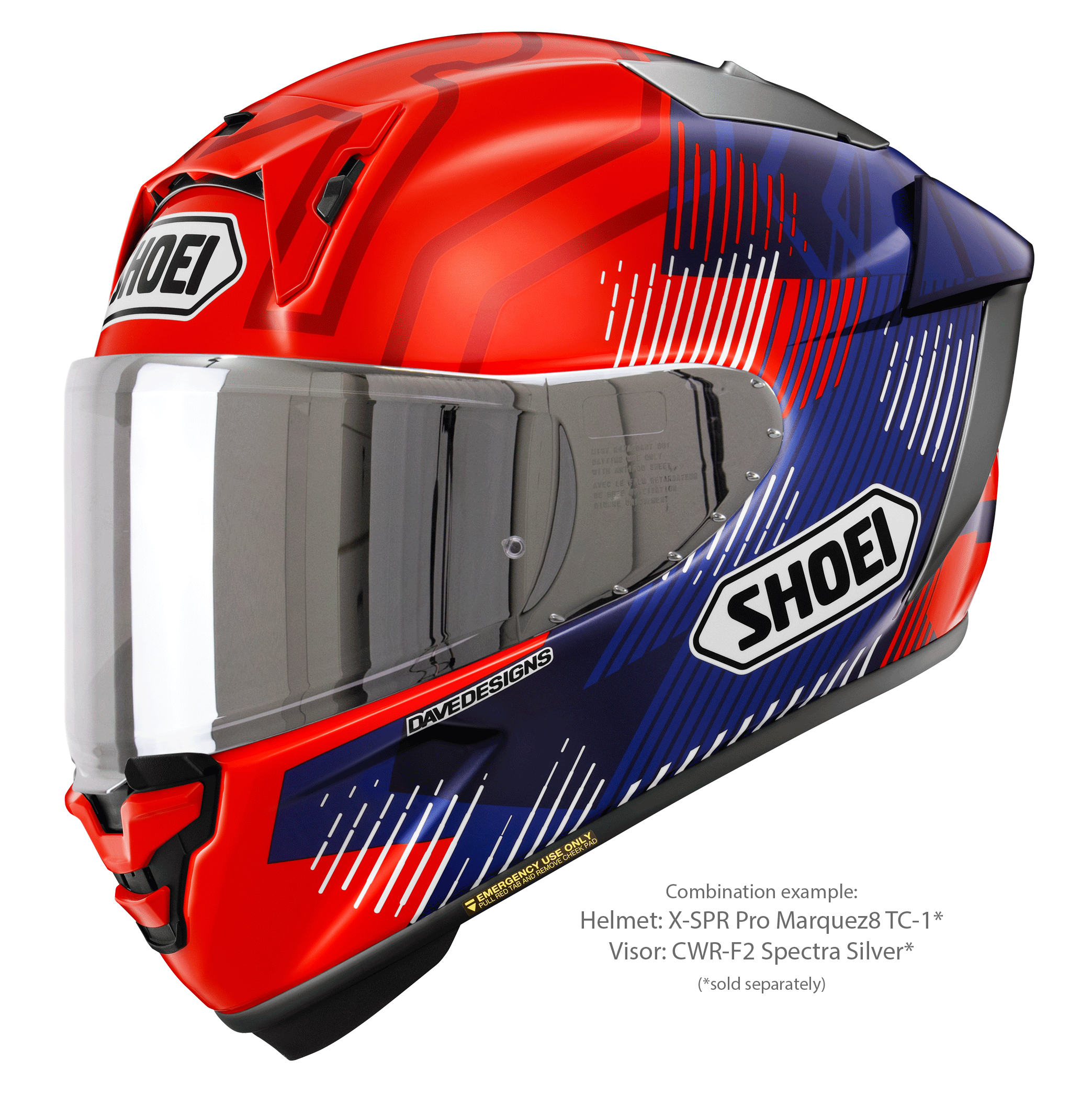 Casque Shoei X-SPR PRO MARQUEZ8 TC-1 Réplique de Marc Márquez 2024 