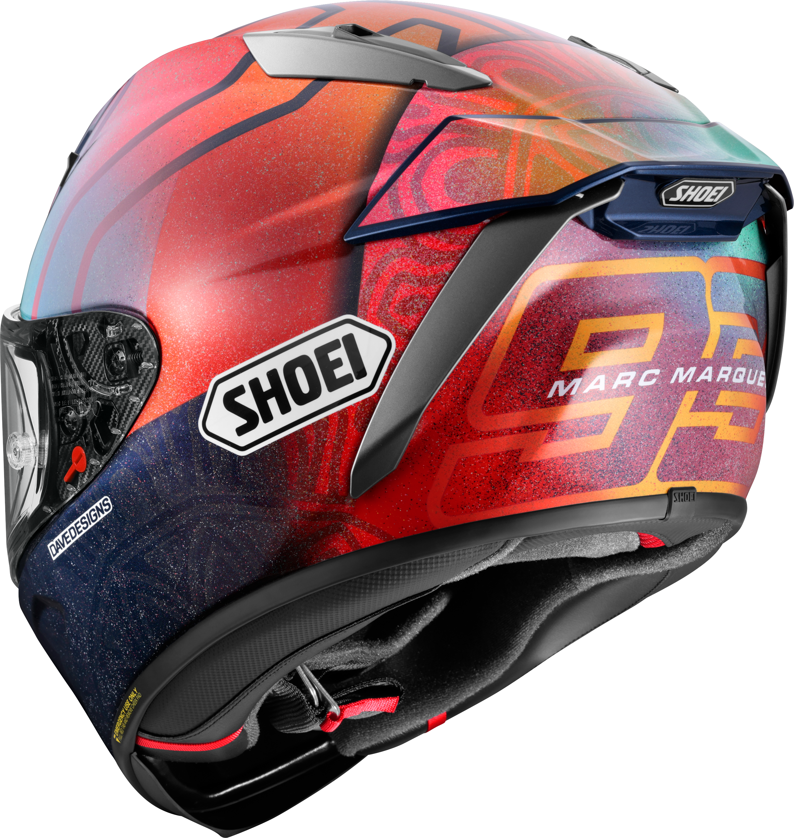 Casque Shoei X-SPR PRO Márquez Holi TC-1 Édition Limitée - Réplique Marc Márquez Inde 2023 