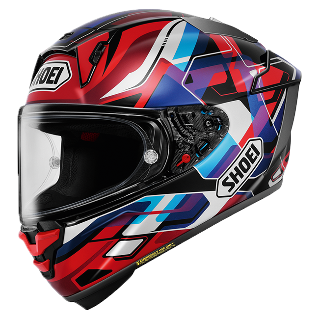 Casque Shoei X-SPR PRO Valion TC-10 Rouge / Bleu / Violet 