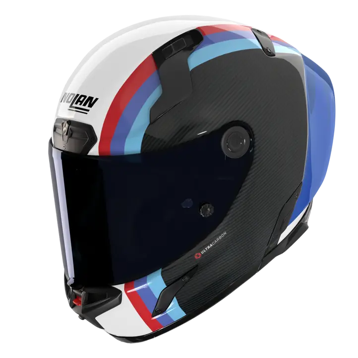 Casque Nolan X-804 RS Ultra Carbon Gemini Blanc/Bleu/Rouge 365 