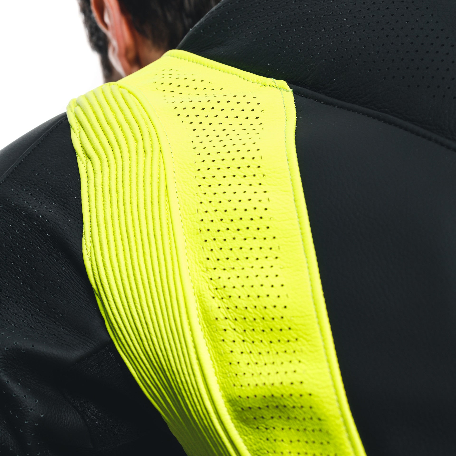 Dainese Audax D-ZIP combinaison en cuir une pièce – combinaison de course perforée | hommes | noir/jaune néon 