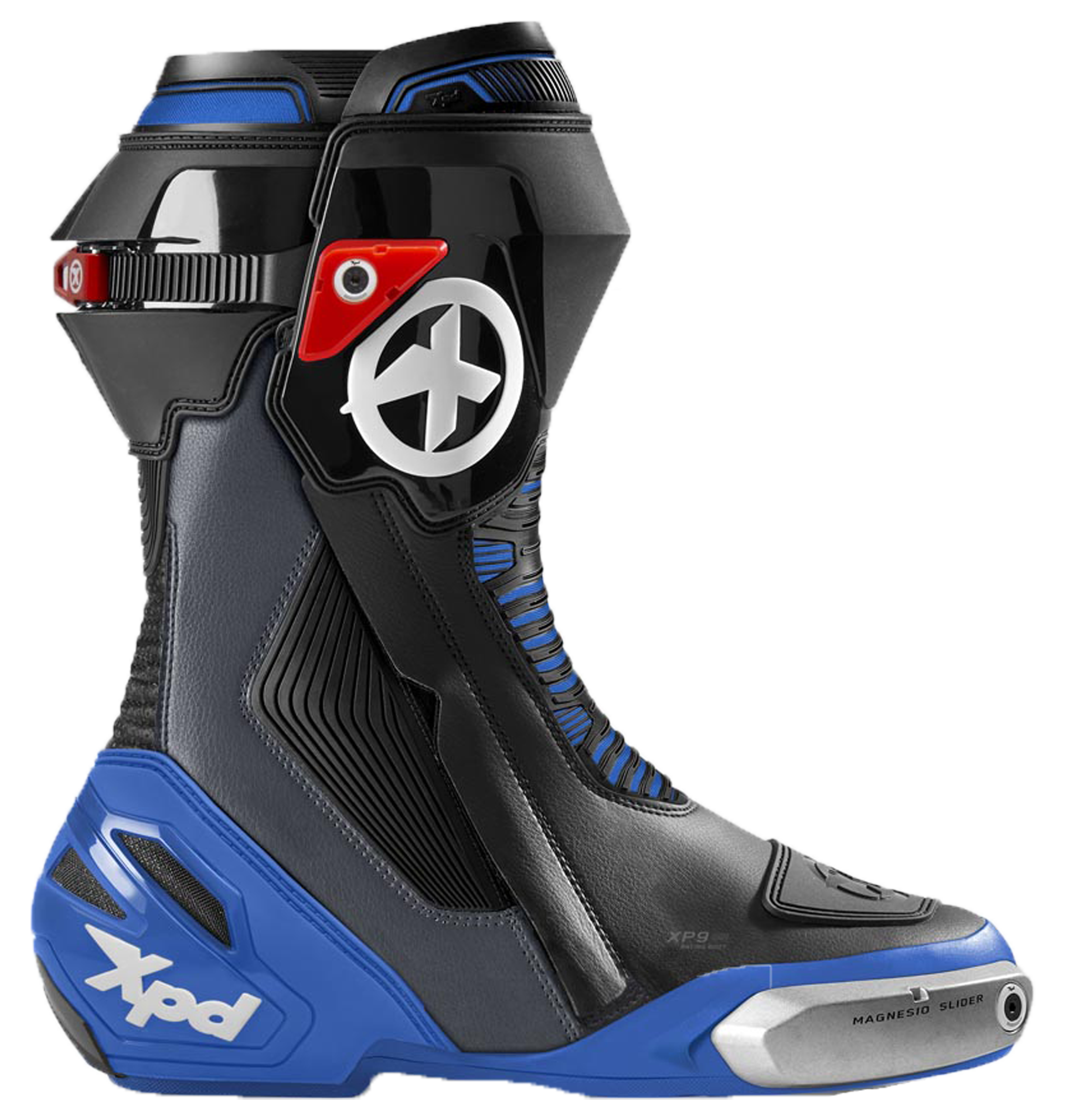 XPD XP9-S Bottes de moto de course et de route | Hommes | Noir/Bleu 
