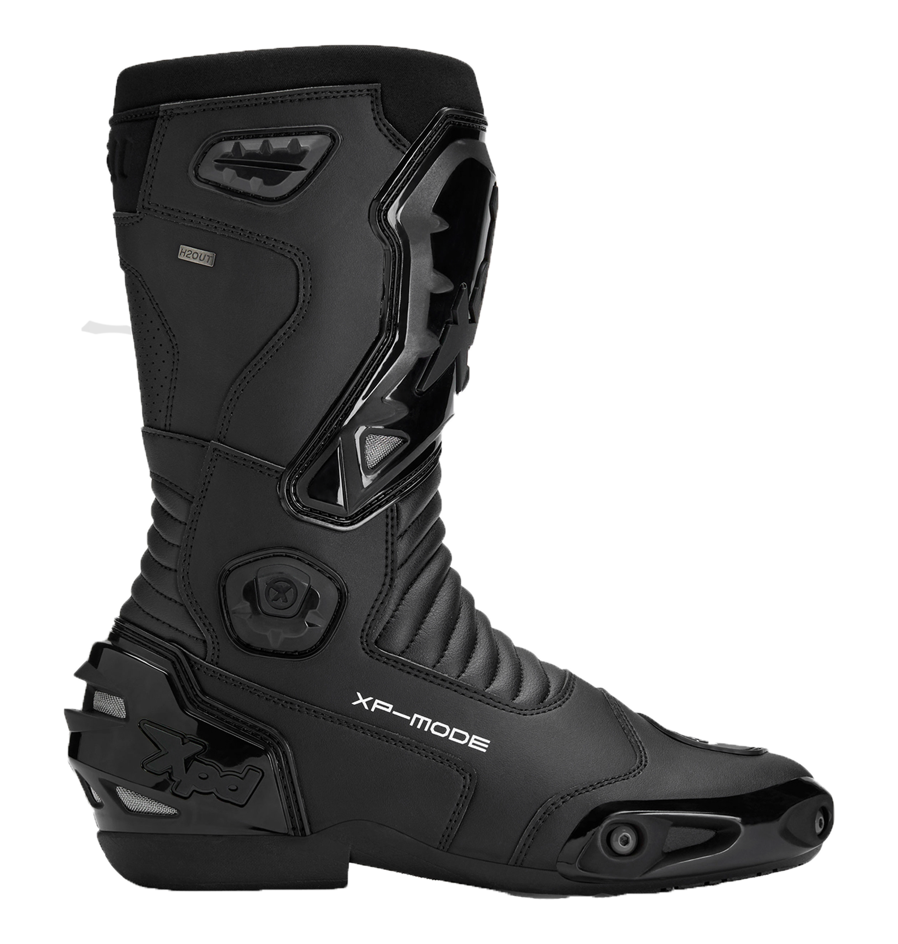 XPD XP-Mode H2Out Bottes de moto étanches | Hommes | Noir 