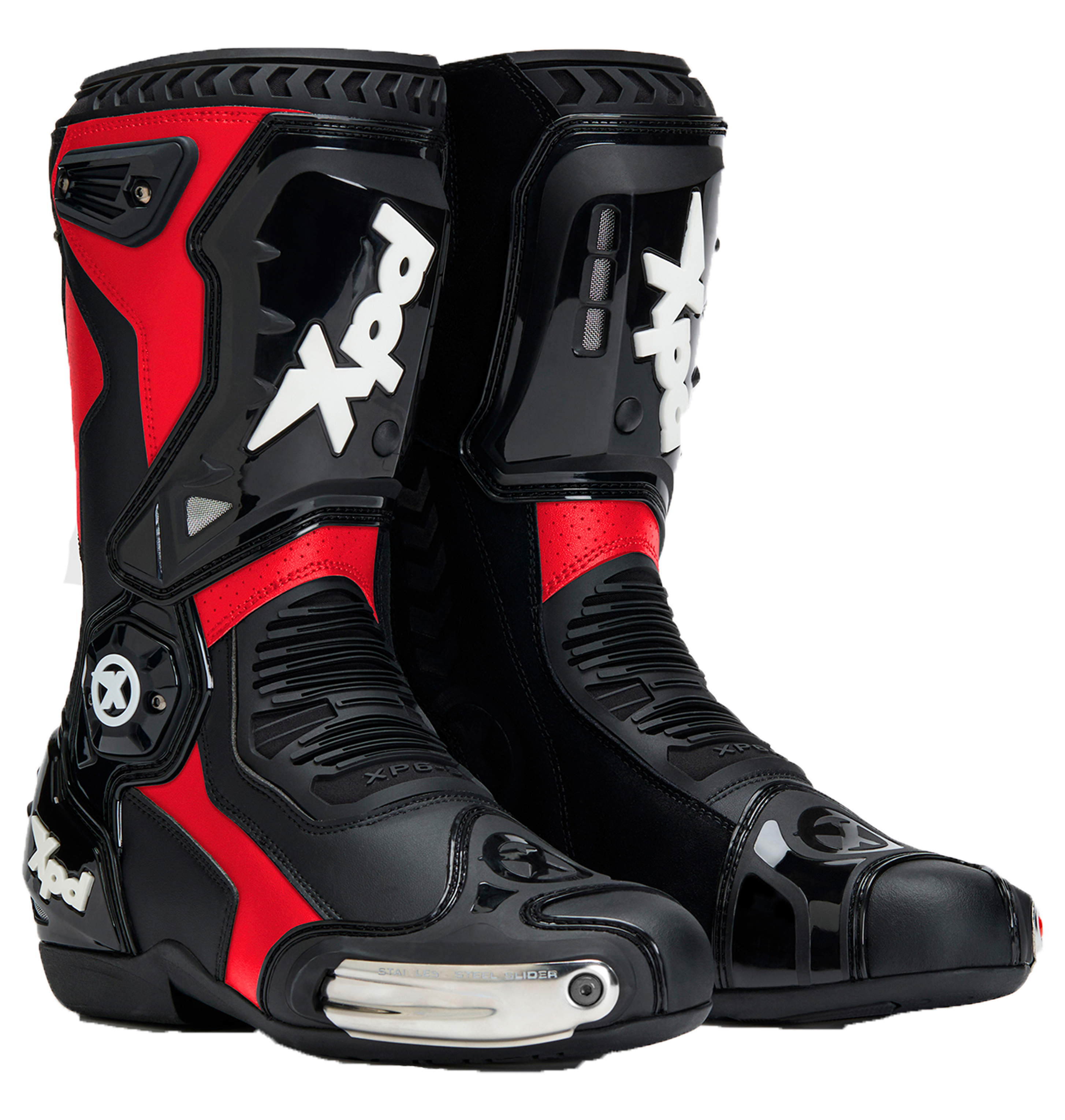 Bottes de moto XPD XP6-S | Hommes | Rouge/Noir 