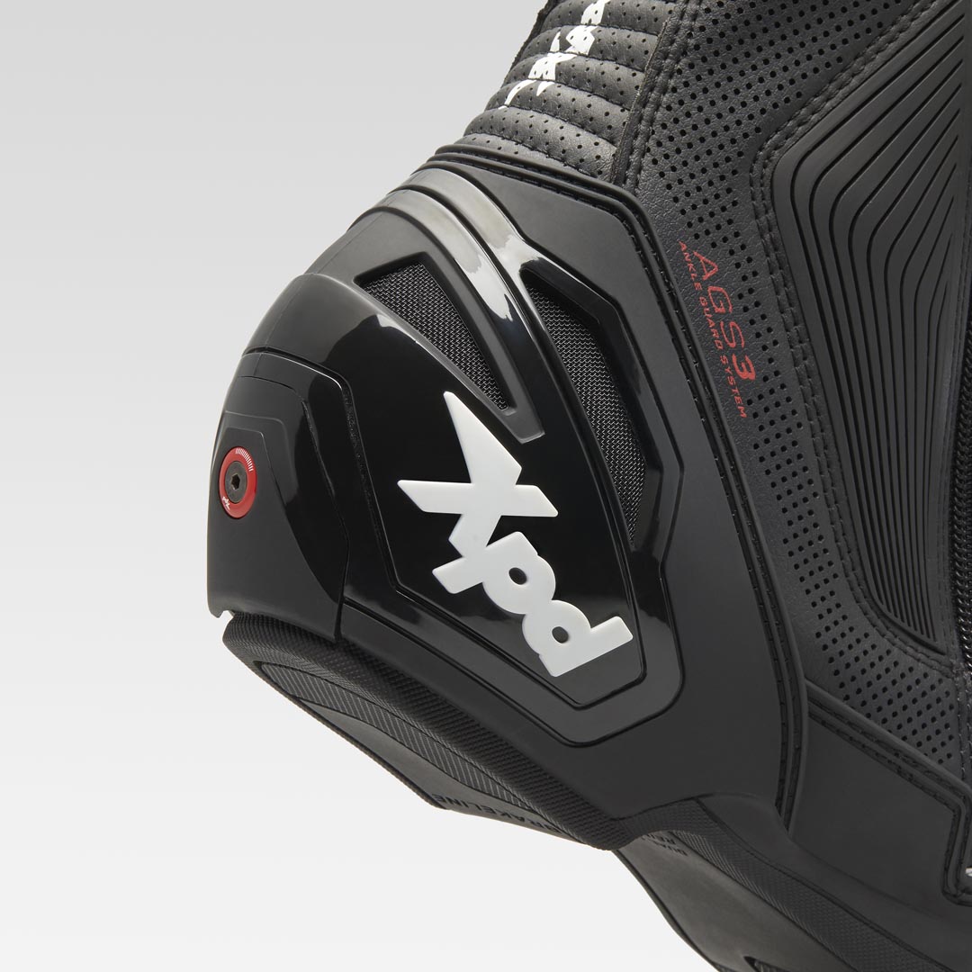 XPD XP9-R AIR bottes de moto perforées de course et de route | Hommes | Blanc/Noir 