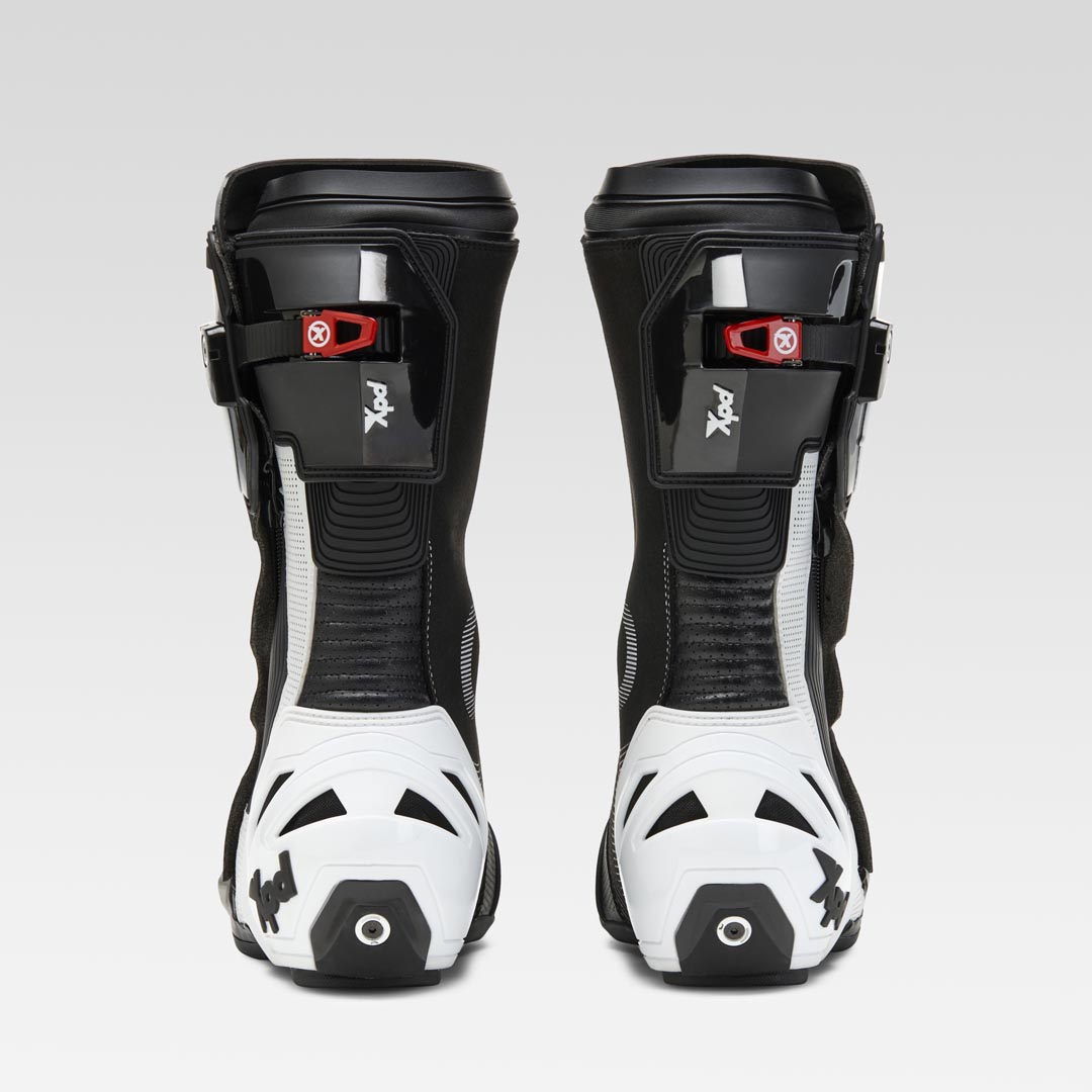 XPD XP9-S AIR bottes de moto perforées de course et de route | Hommes | Blanc/Noir 