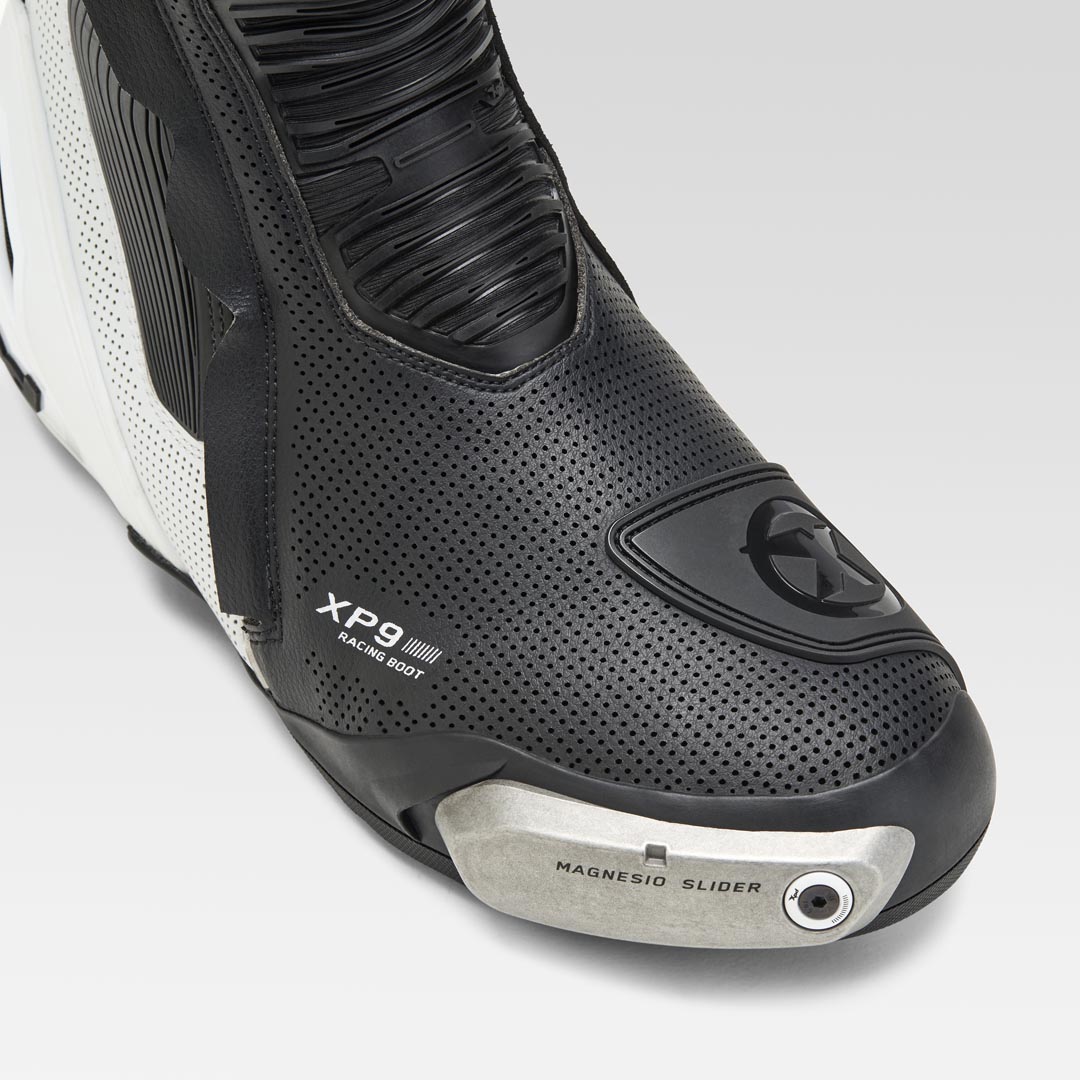 XPD XP9-S AIR bottes de moto perforées de course et de route | Hommes | Blanc/Noir 