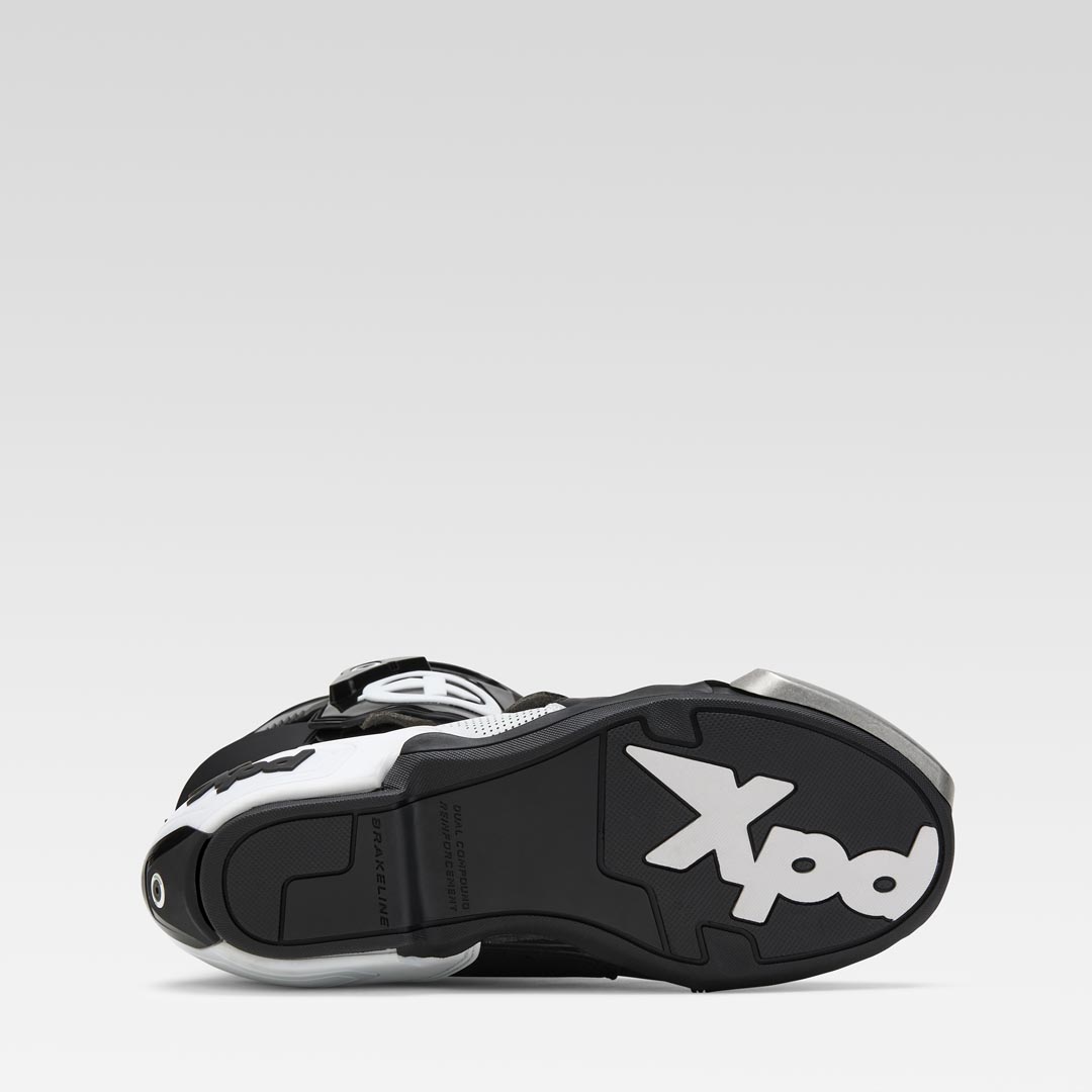 XPD XP9-S AIR bottes de moto perforées de course et de route | Hommes | Blanc/Noir 