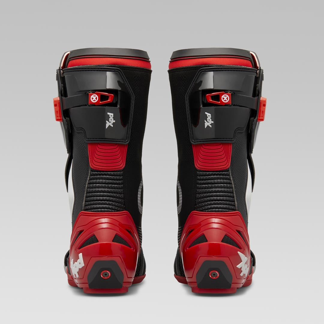 XPD XP9-S Bottes de course et de route pour moto | Homme | Noir/Rouge 