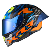 Casque Nexx X.R3R Ziger Carbone Orange Bleu 01XR323513169 