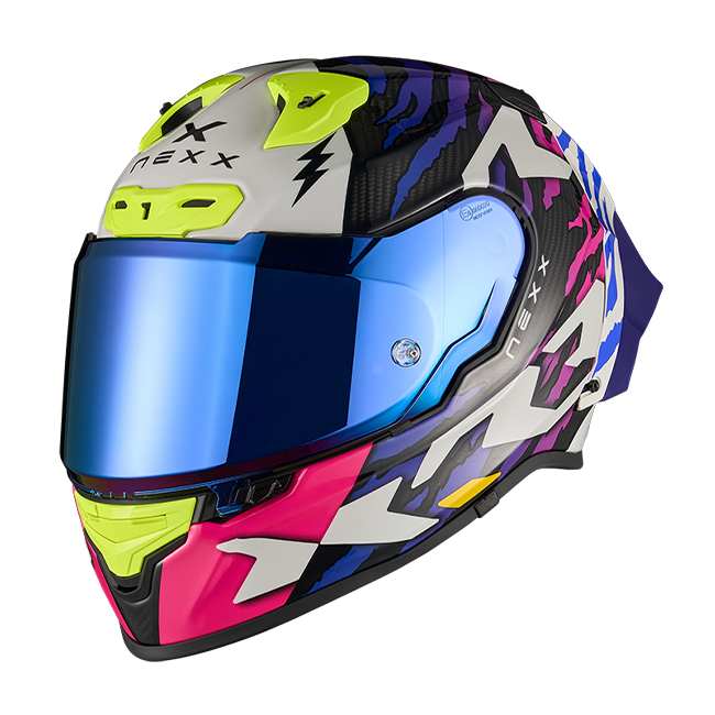 Casque Nexx X.R3R Ziger Carbon Violet Bleu 01XR323513377 