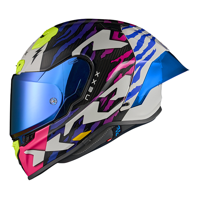 Casque Nexx X.R3R Ziger Carbon Violet Bleu 01XR323513377 