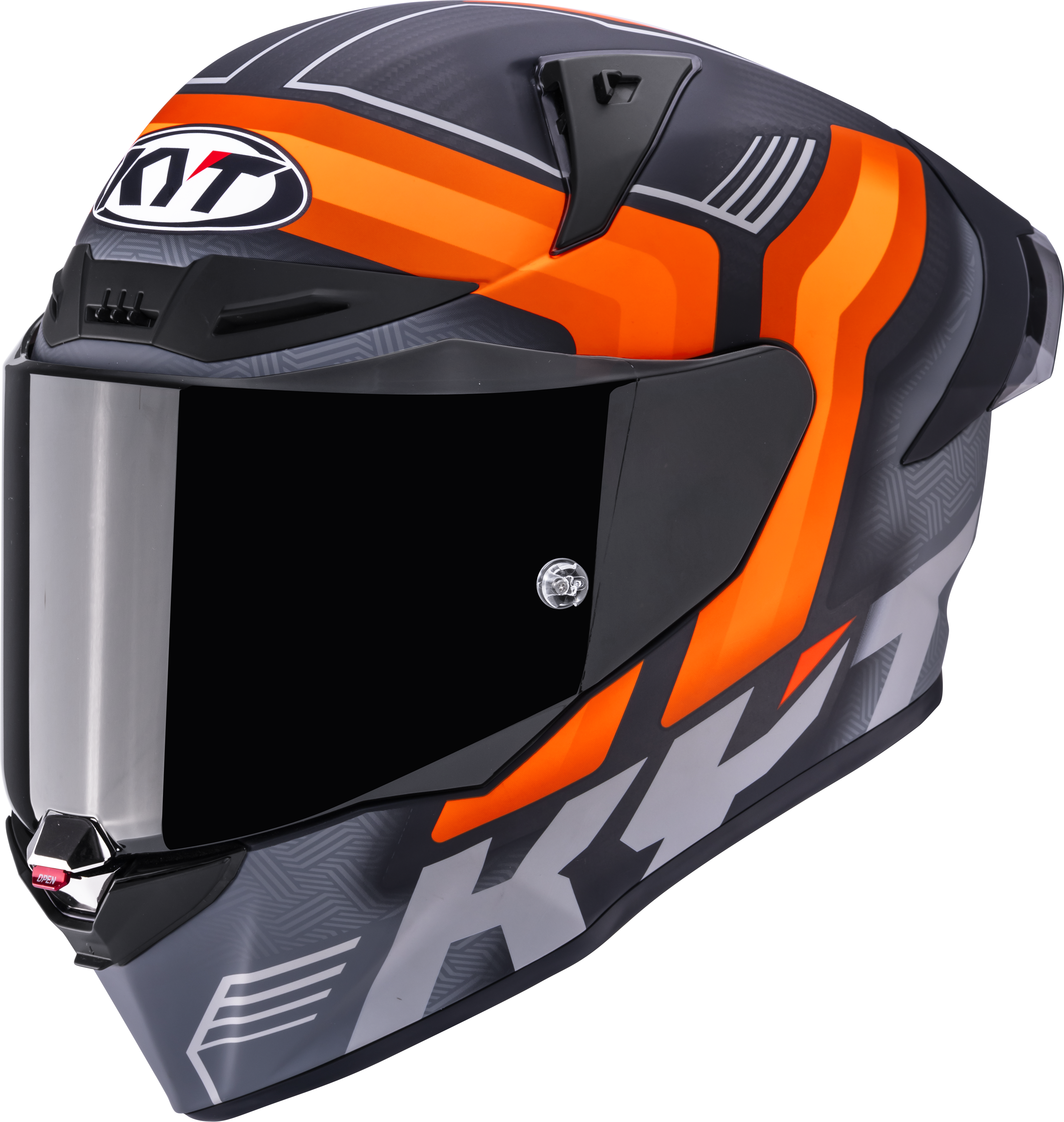 KYT R1R Casque de Racing Carbone Accélérateur Mat Orange Y6R10001 