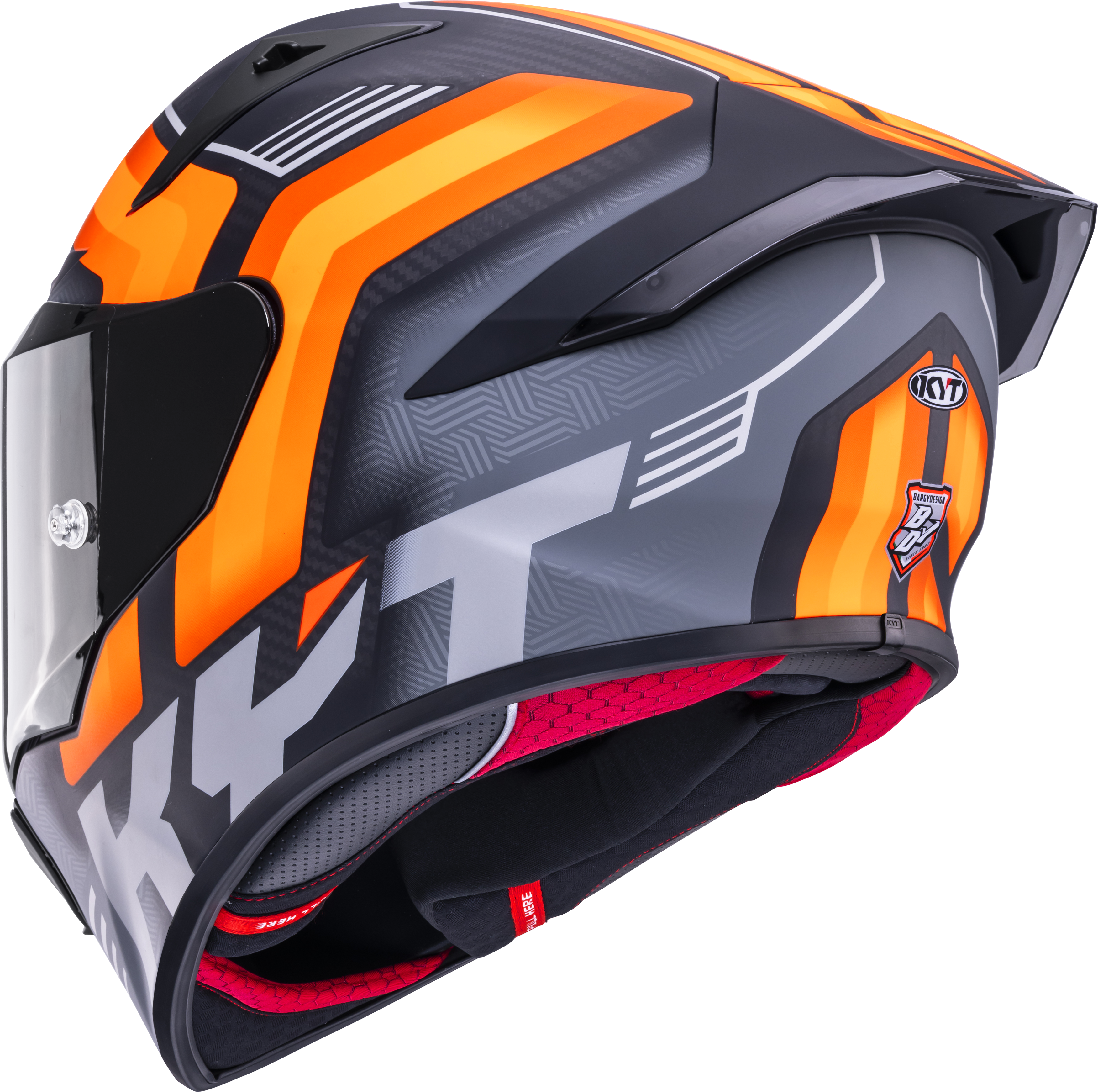KYT R1R Casque de Racing Carbone Accélérateur Mat Orange Y6R10001 