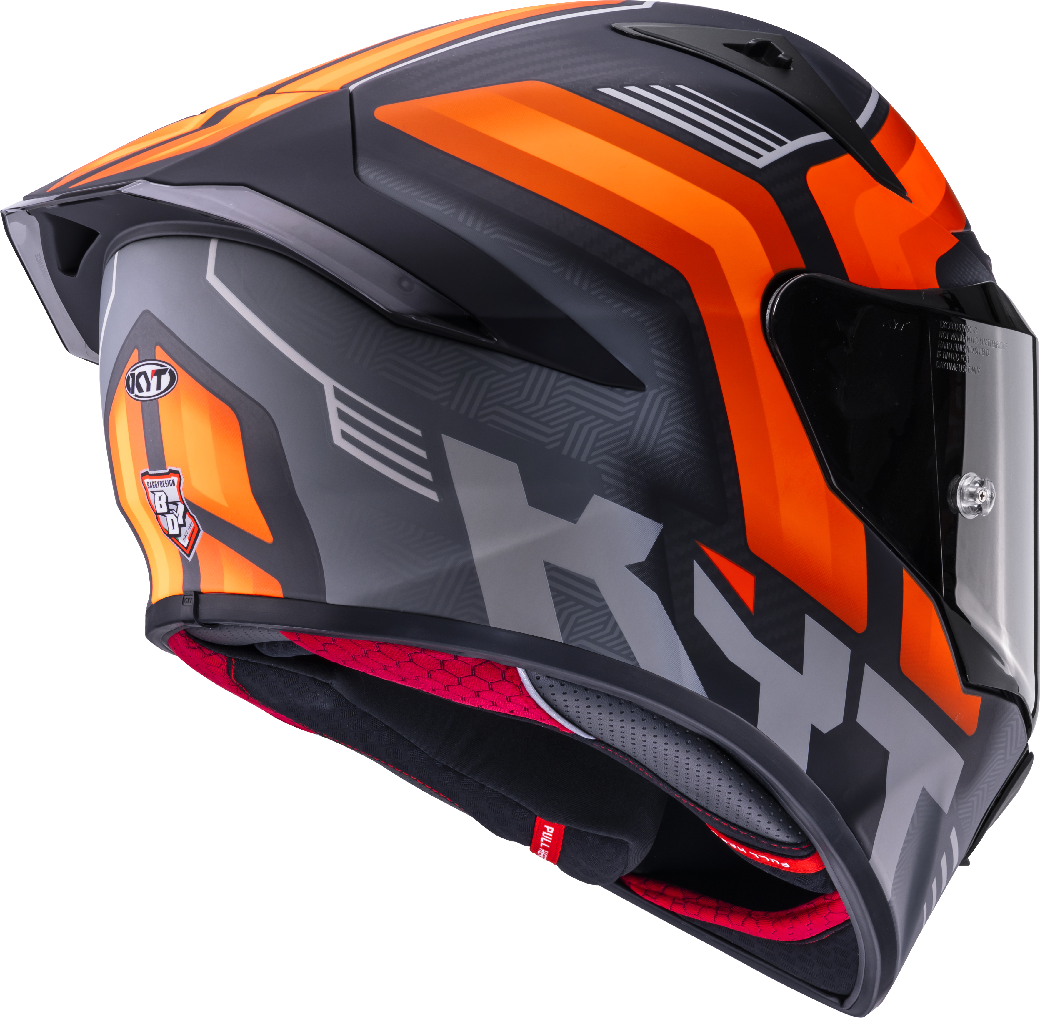 KYT R1R Casque de Racing Carbone Accélérateur Mat Orange Y6R10001 