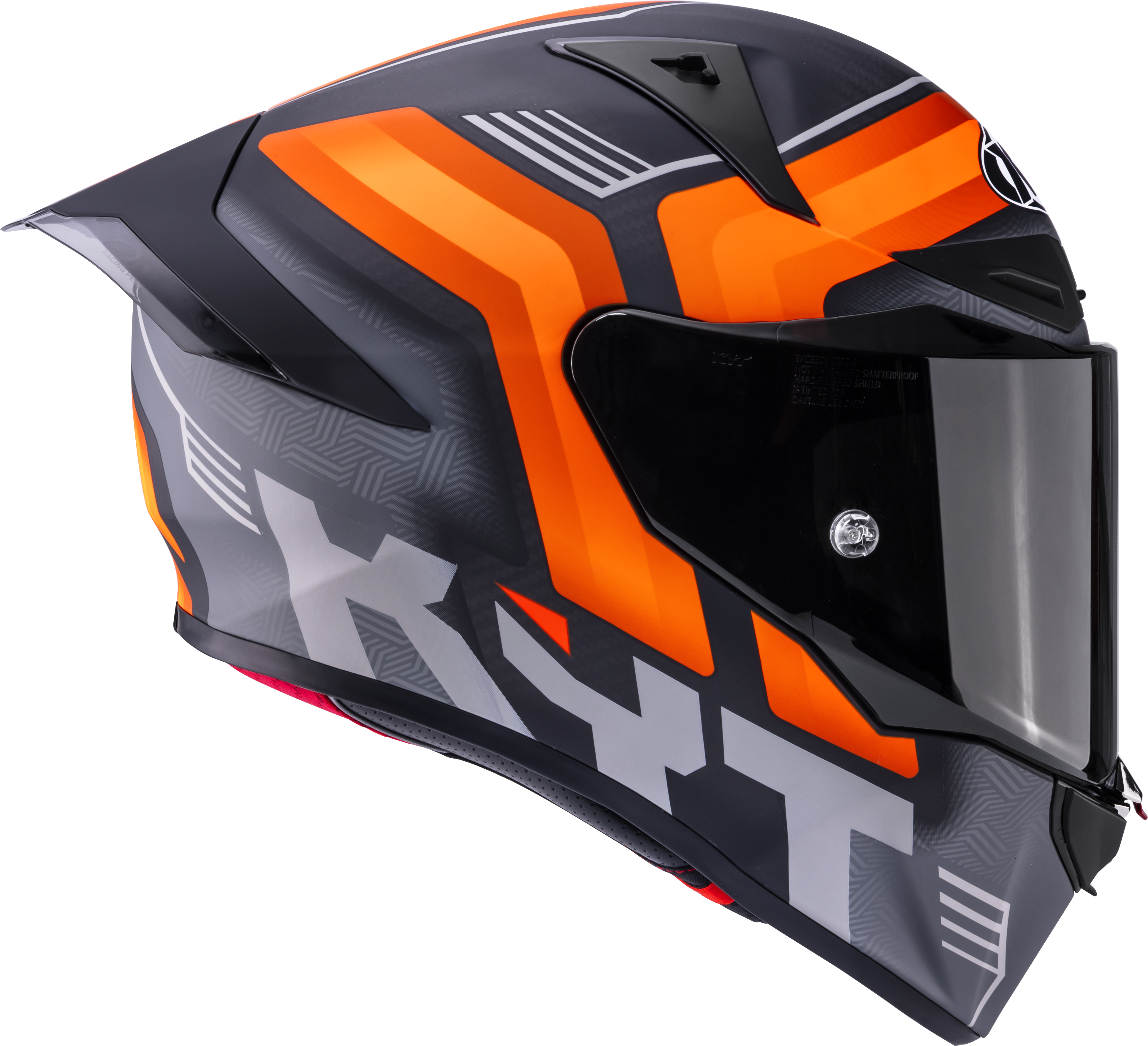 KYT R1R Casque de Racing Carbone Accélérateur Mat Orange Y6R10001 