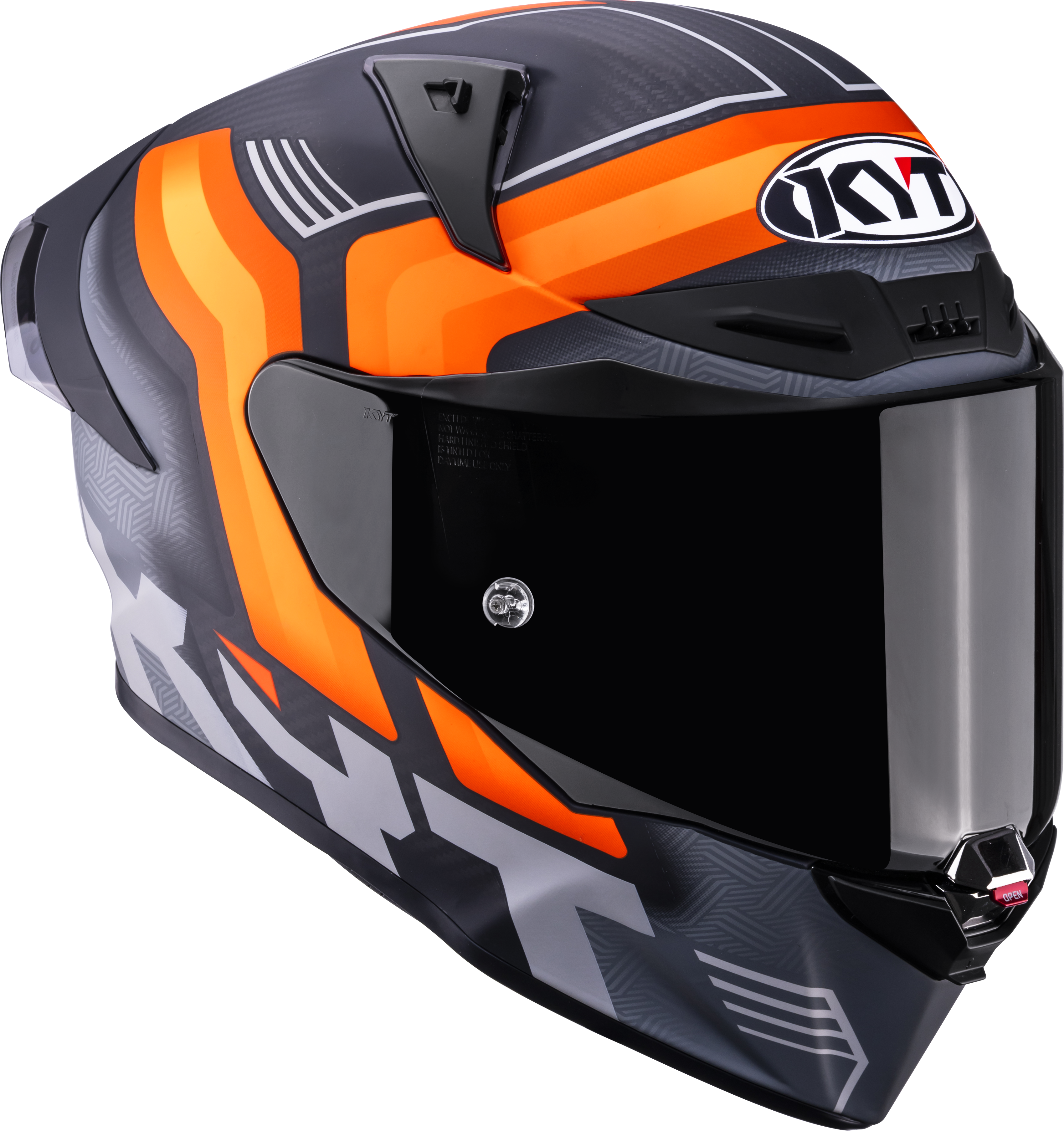 KYT R1R Casque de Racing Carbone Accélérateur Mat Orange Y6R10001 