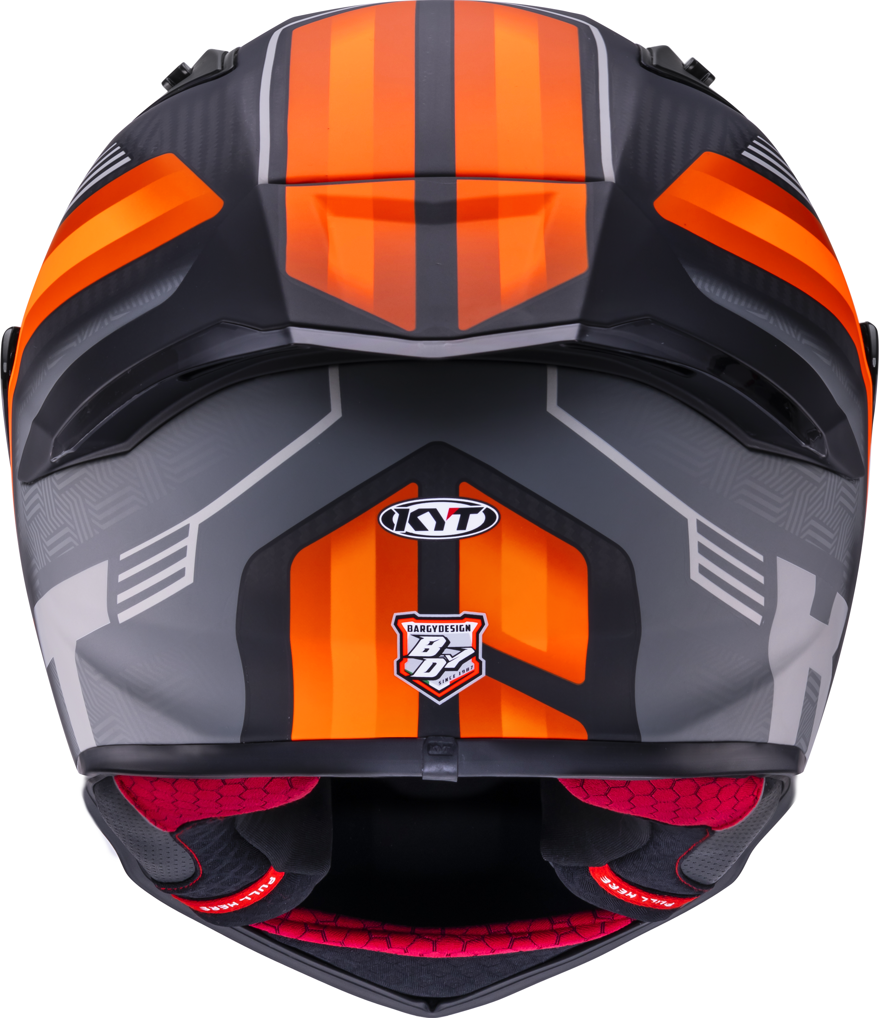 KYT R1R Casque de Racing Carbone Accélérateur Mat Orange Y6R10001 