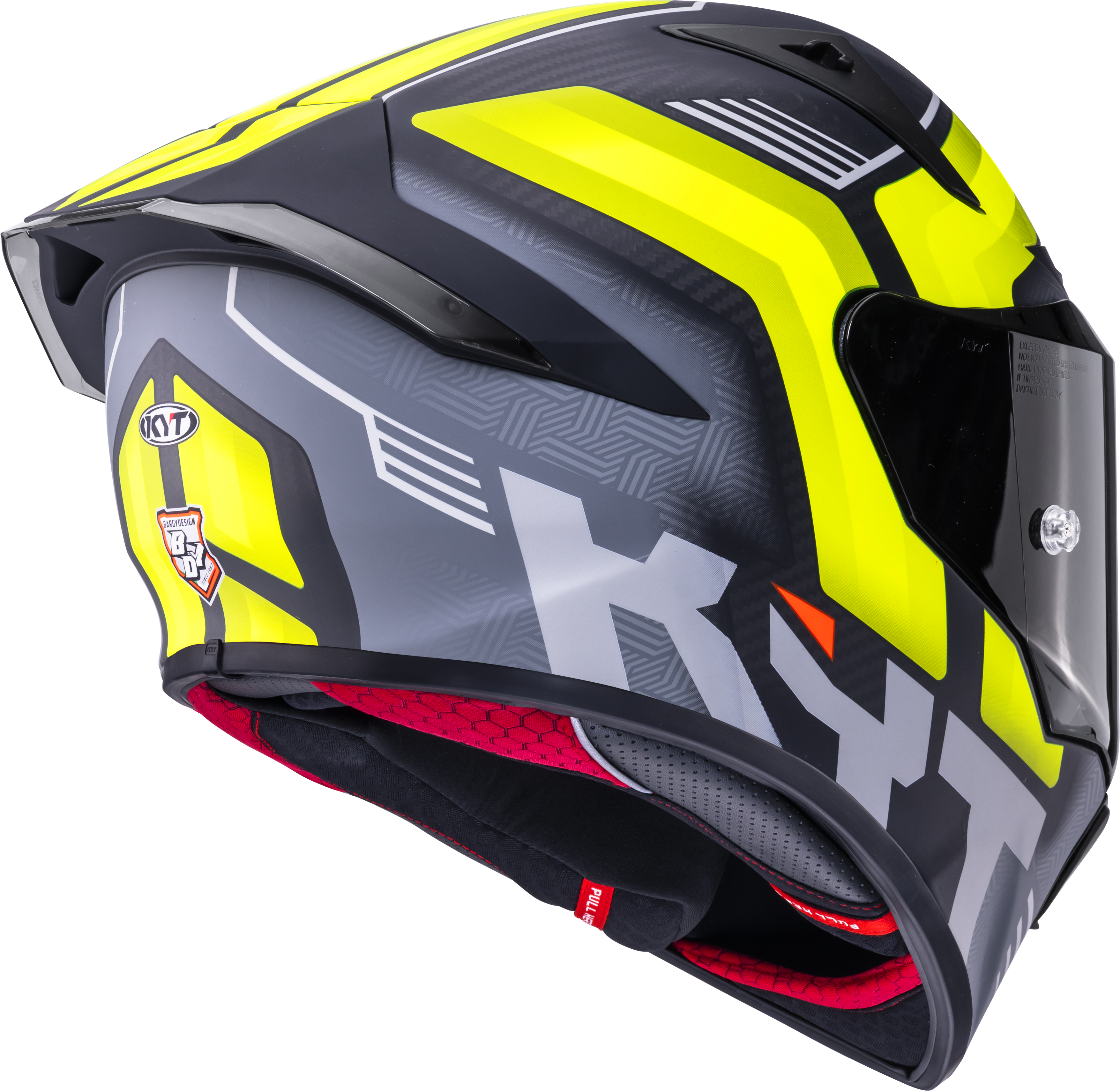 Casque de course KYT R1R en carbone Accelerator Jaune Y6R10010 