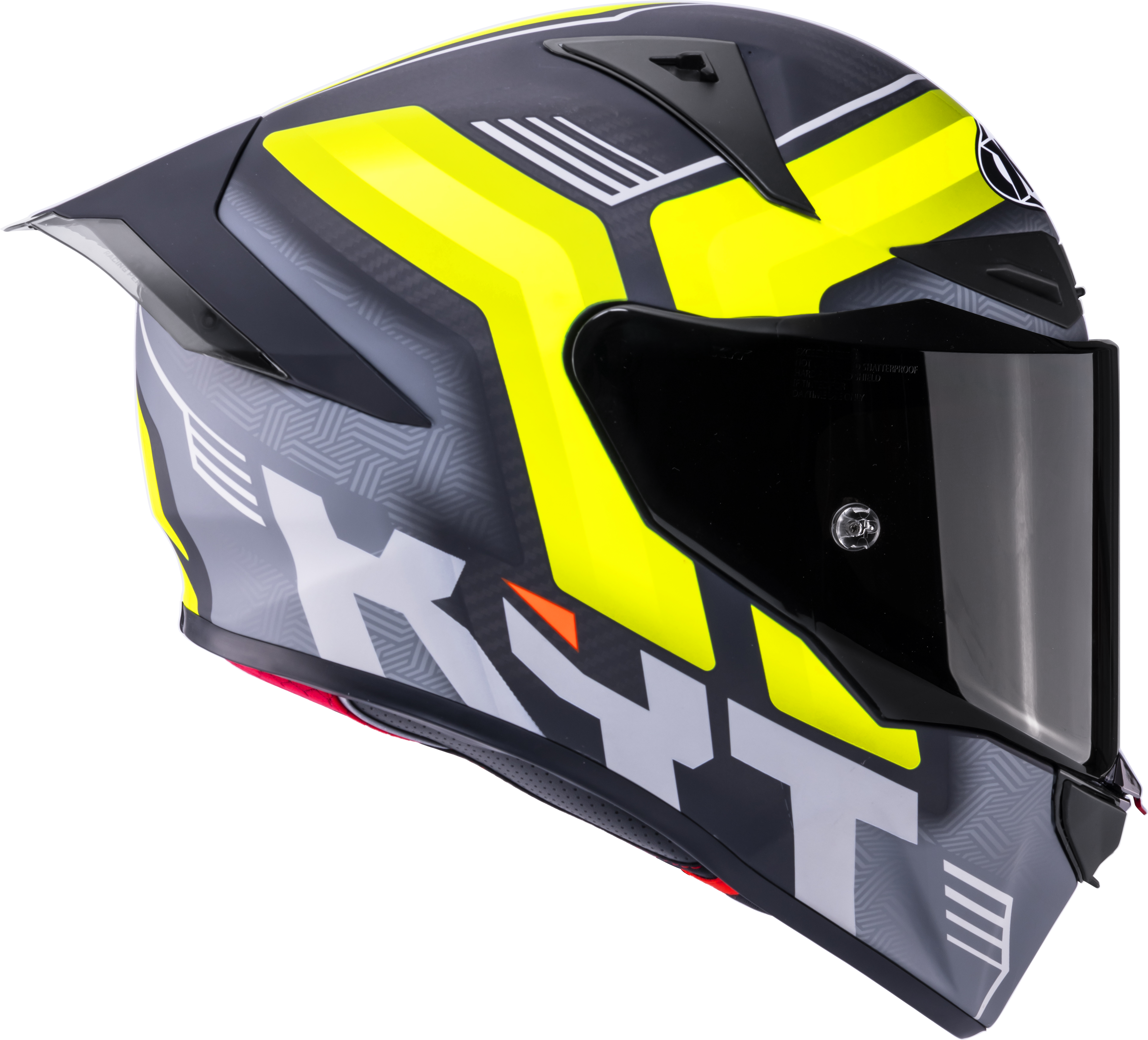 Casque de course KYT R1R en carbone Accelerator Jaune Y6R10010 