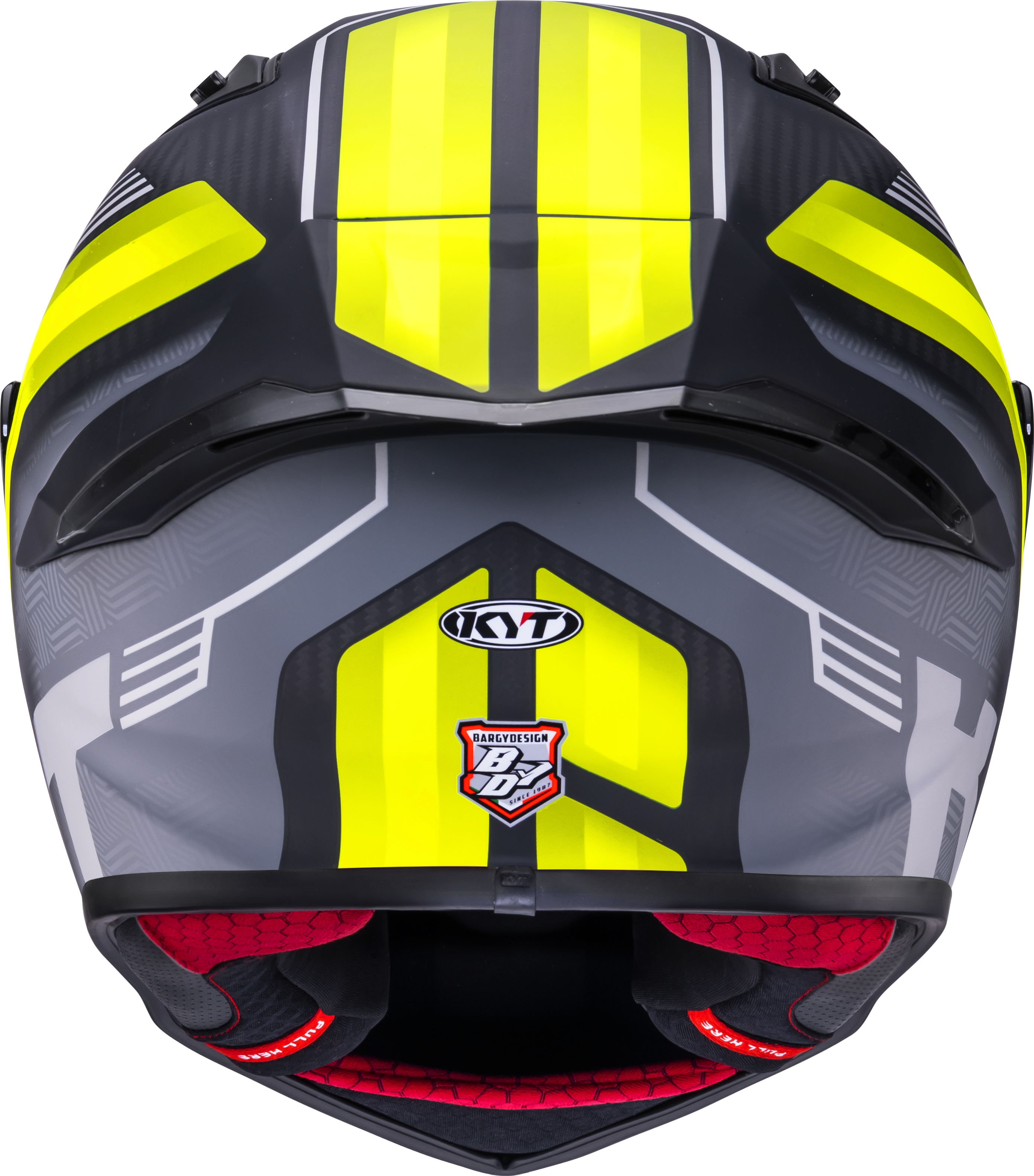 Casque de course KYT R1R en carbone Accelerator Jaune Y6R10010 