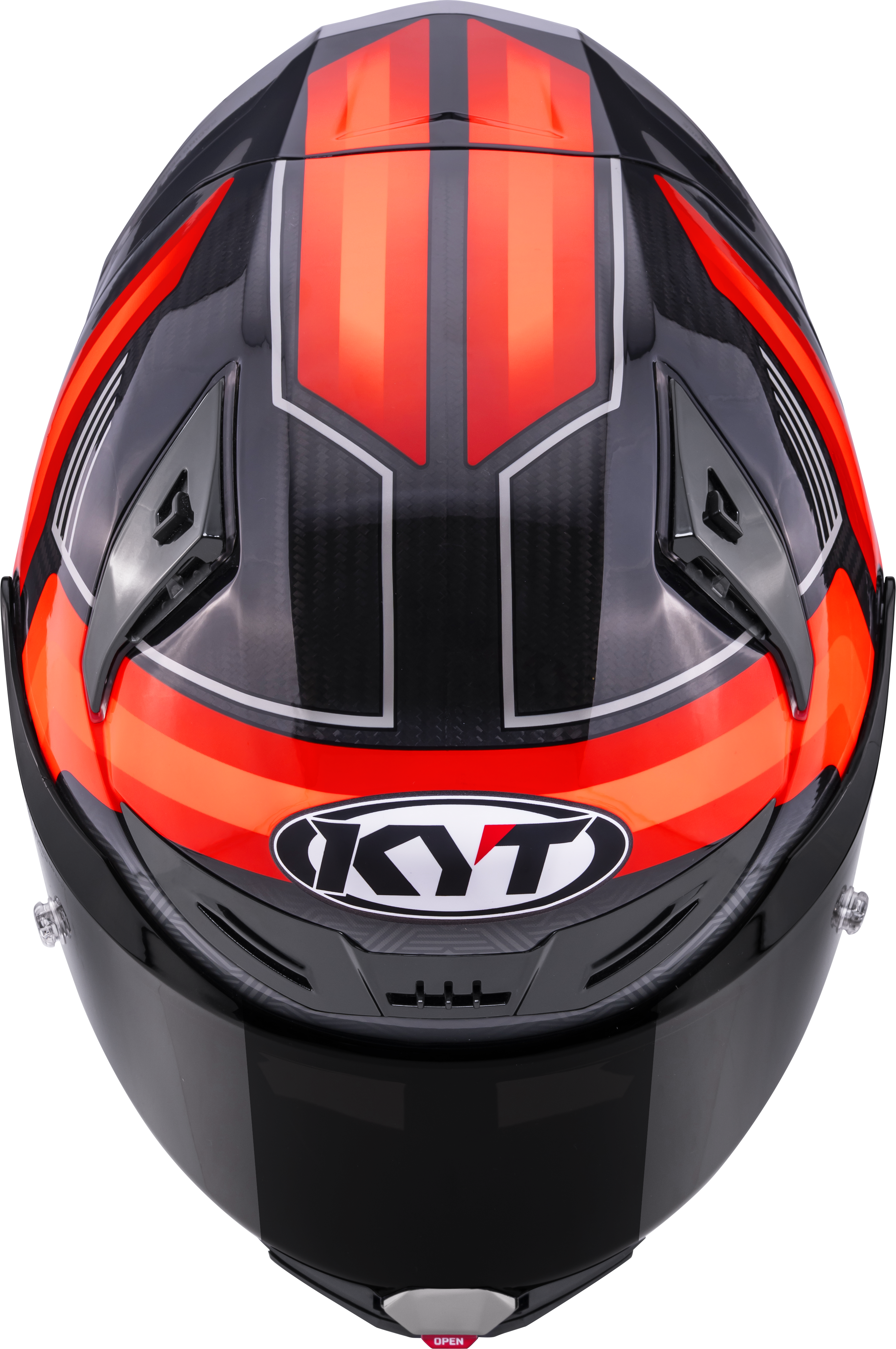 Casque de course KYT R1R en carbone Accelerator Rouge Y6R10003 
