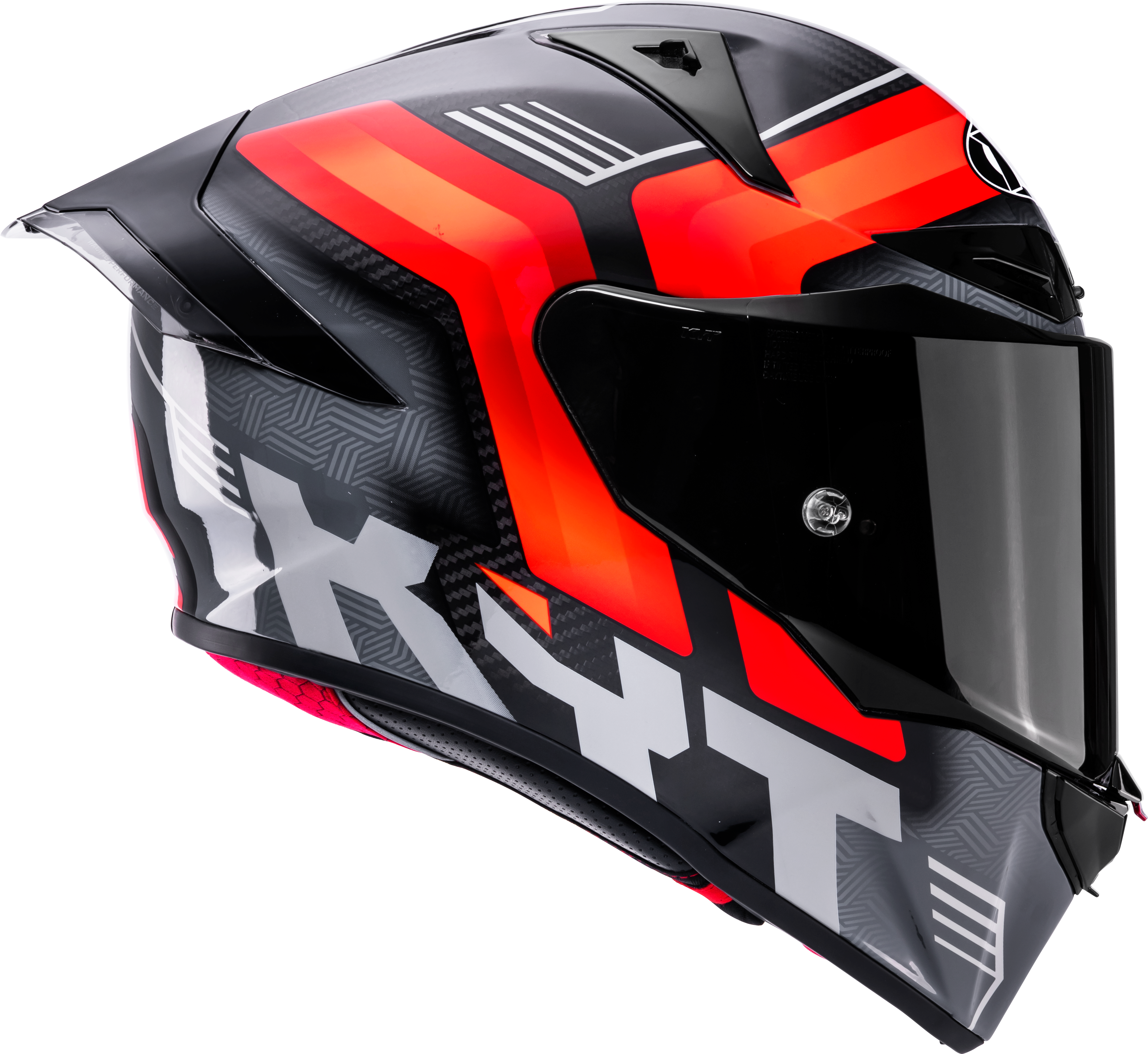 Casque de course KYT R1R en carbone Accelerator Rouge Y6R10003 