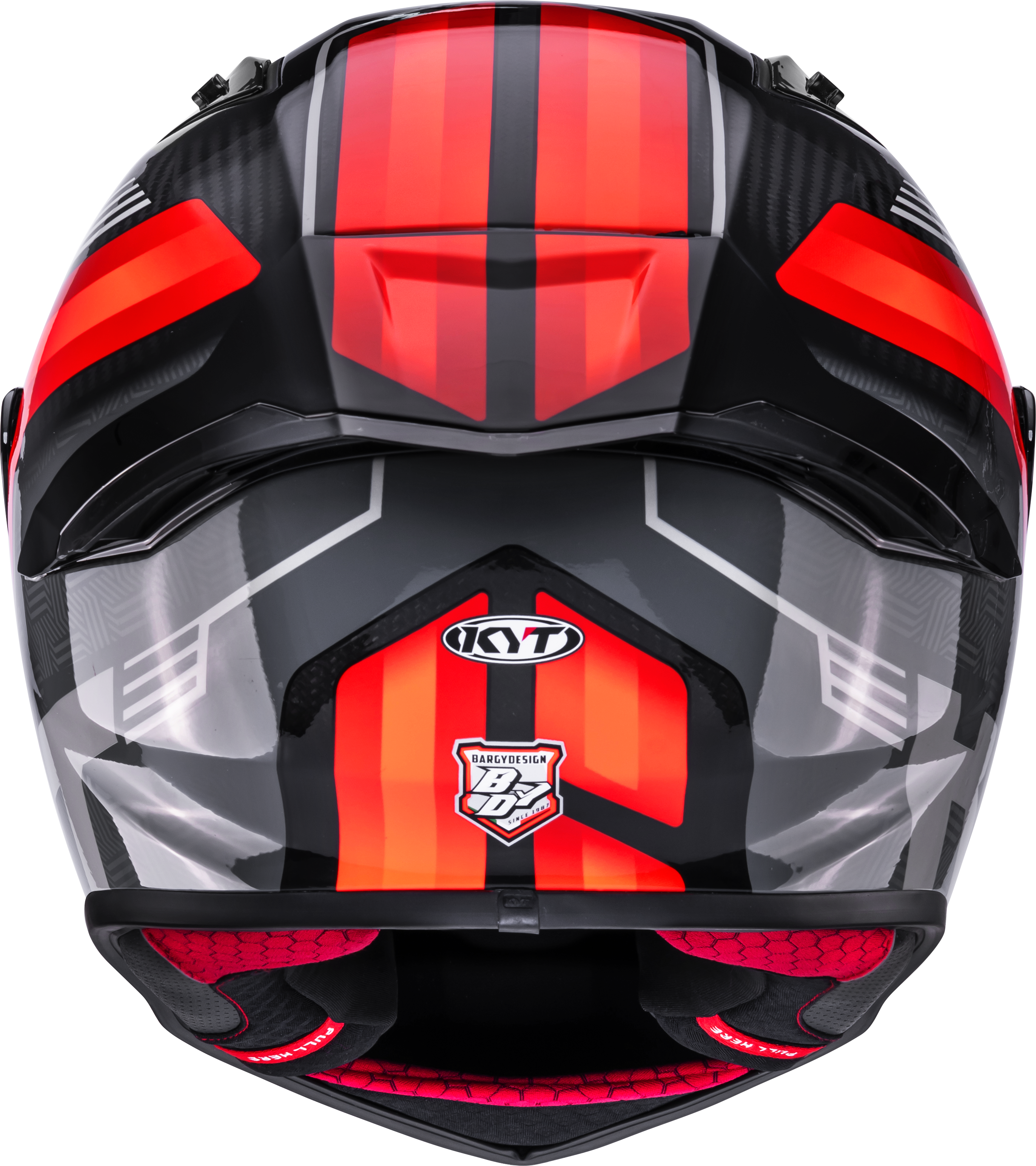 Casque de course KYT R1R en carbone Accelerator Rouge Y6R10003 