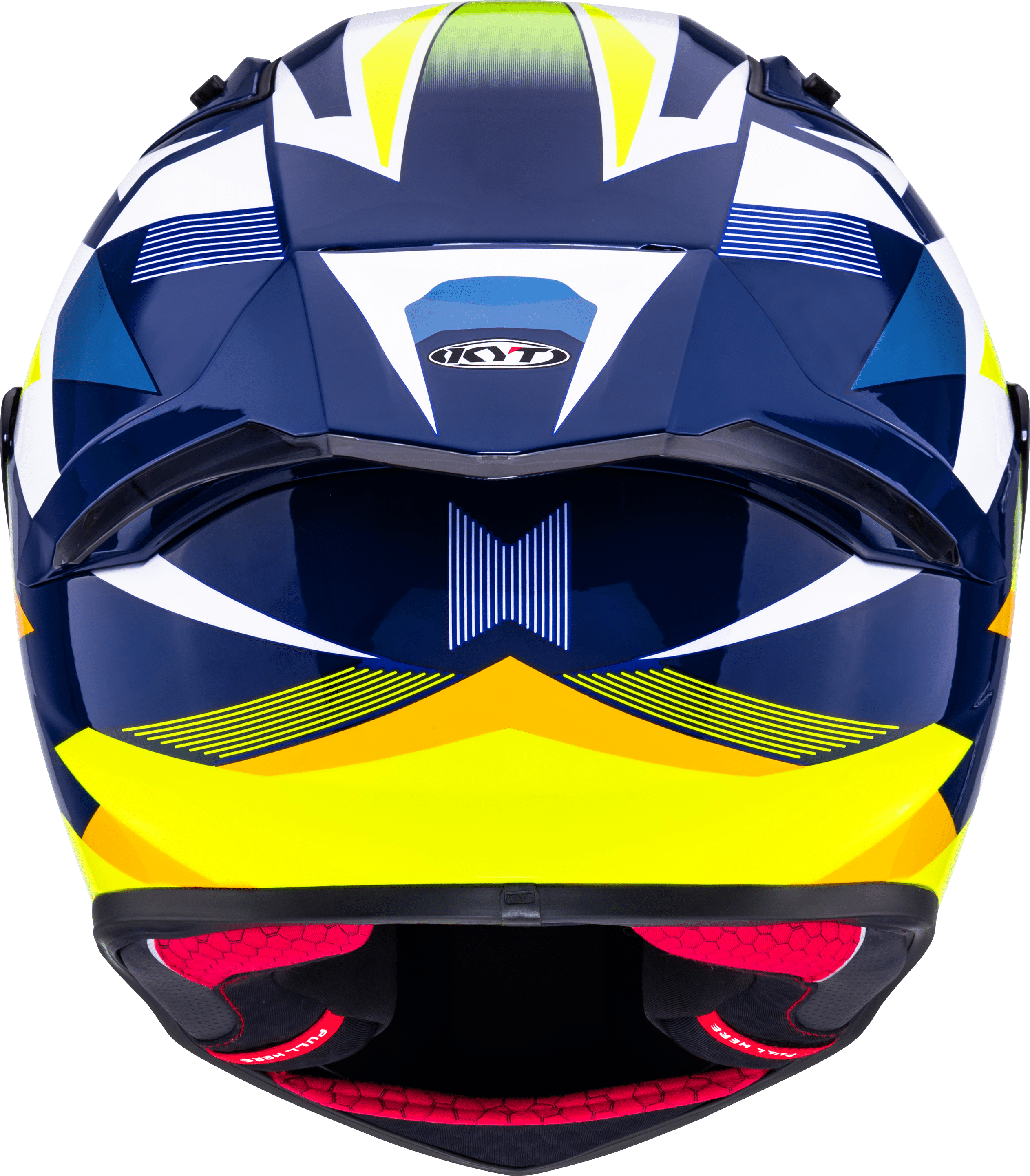 Casque de course KYT R1R en carbone Diamond Bleu / Jaune Y6R10005 