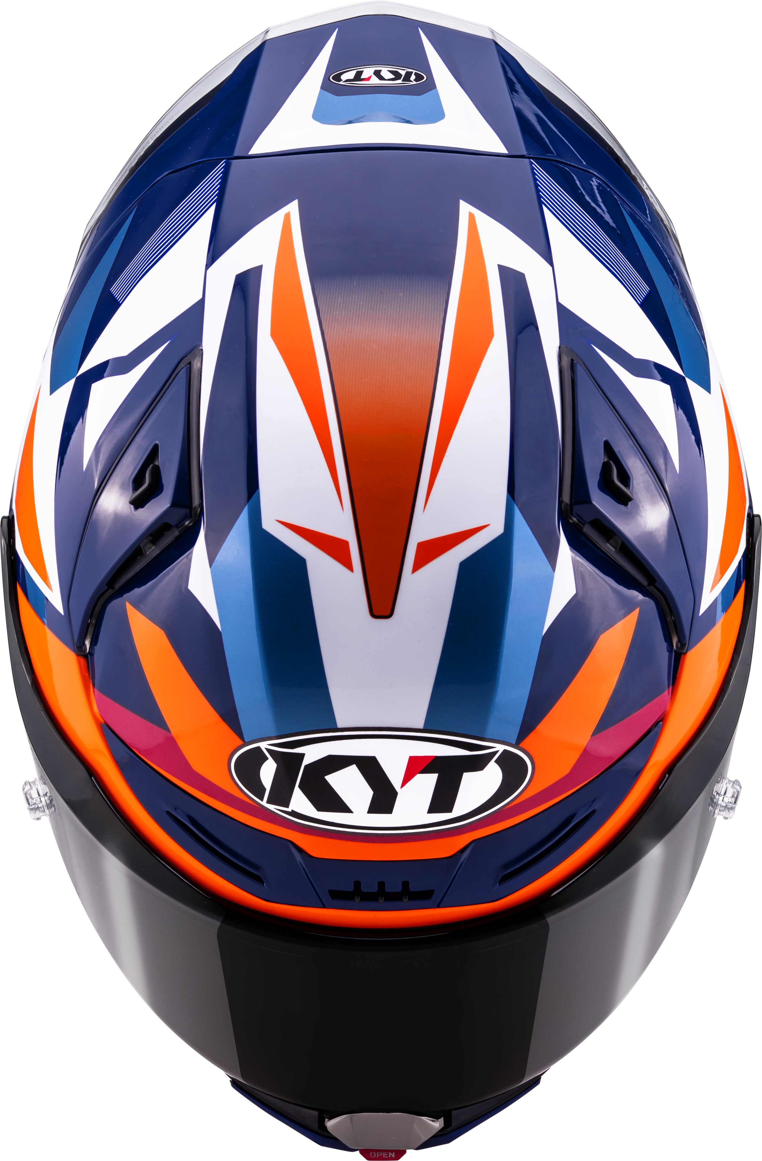 Casque de course KYT R1R Carbon Diamond Bleu / Orange Y6R10006 