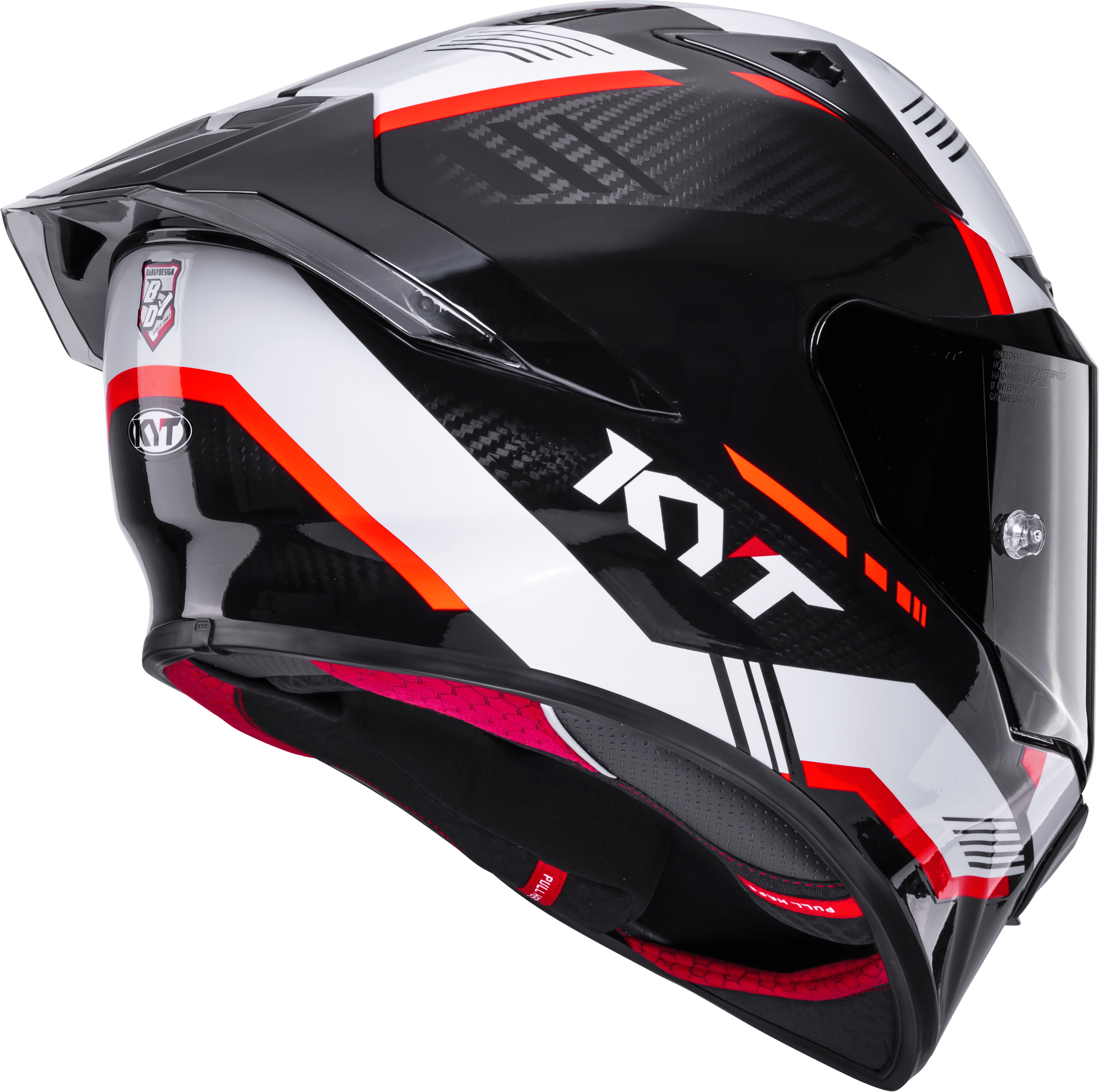 Casque de course KYT R1R Carbon Zone Rouge Y6R10007 
