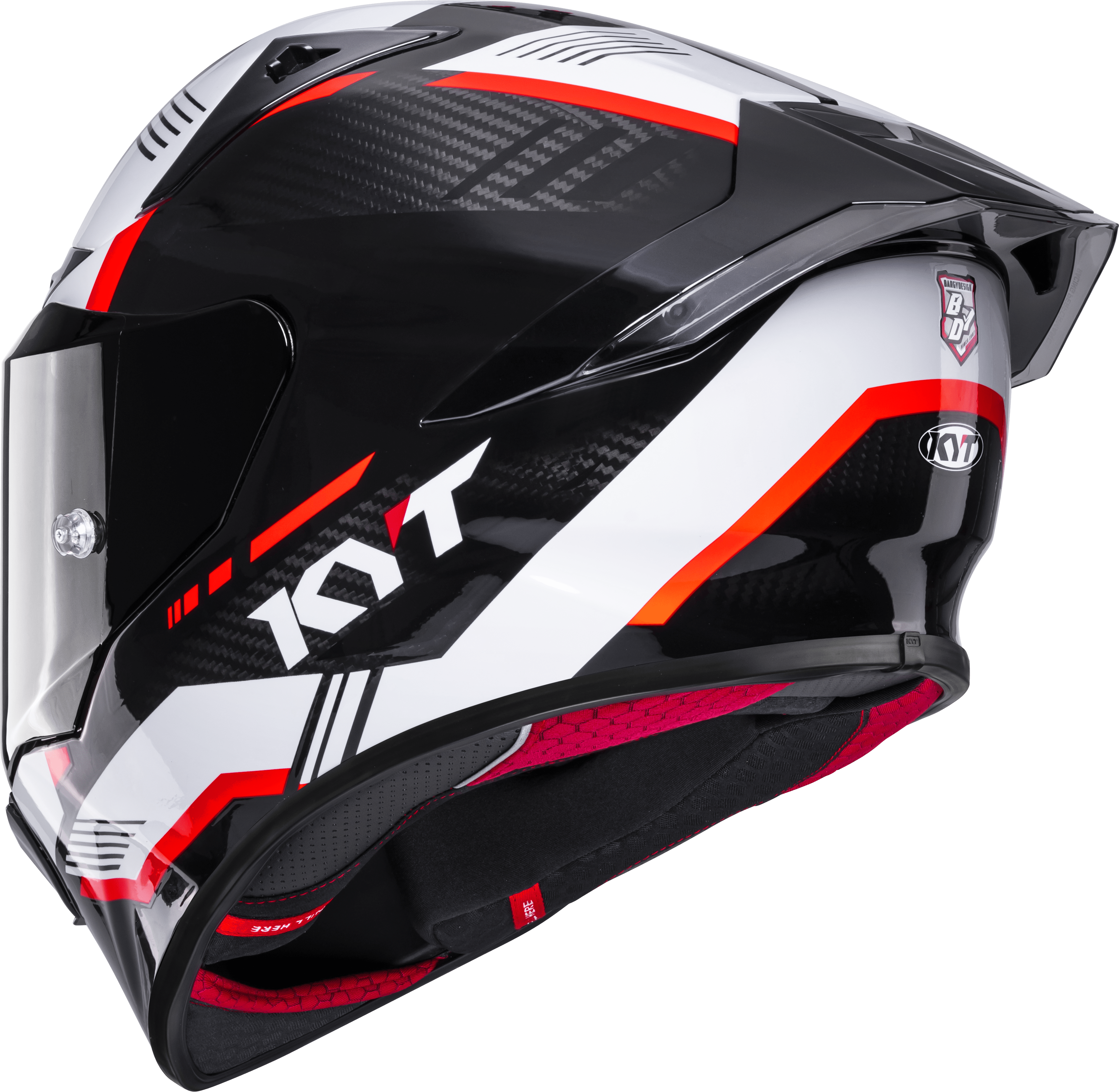 Casque de course KYT R1R Carbon Zone Rouge Y6R10007 