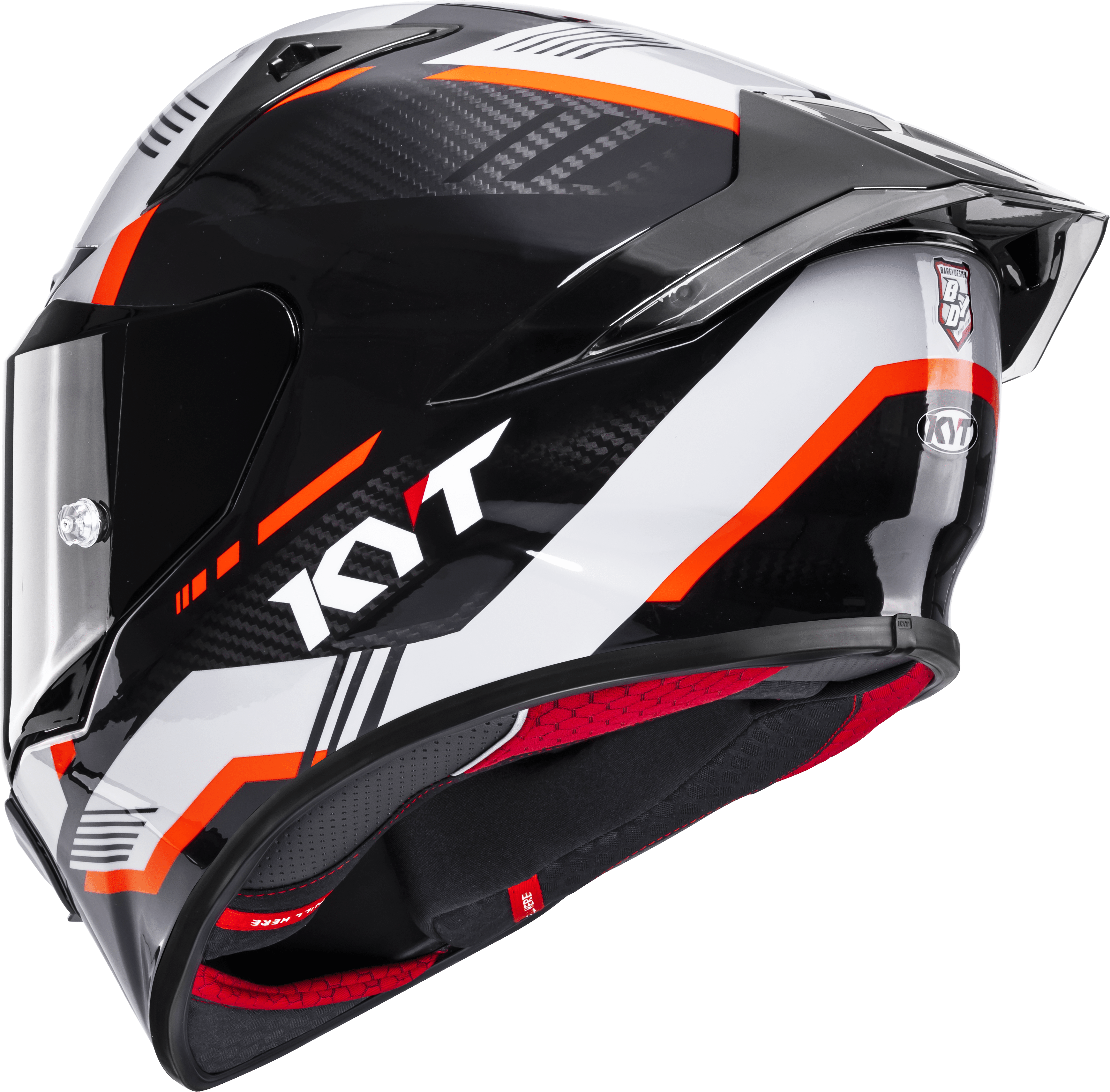 KYT R1R Casque de course en carbone Zone Orange Y6R10008 