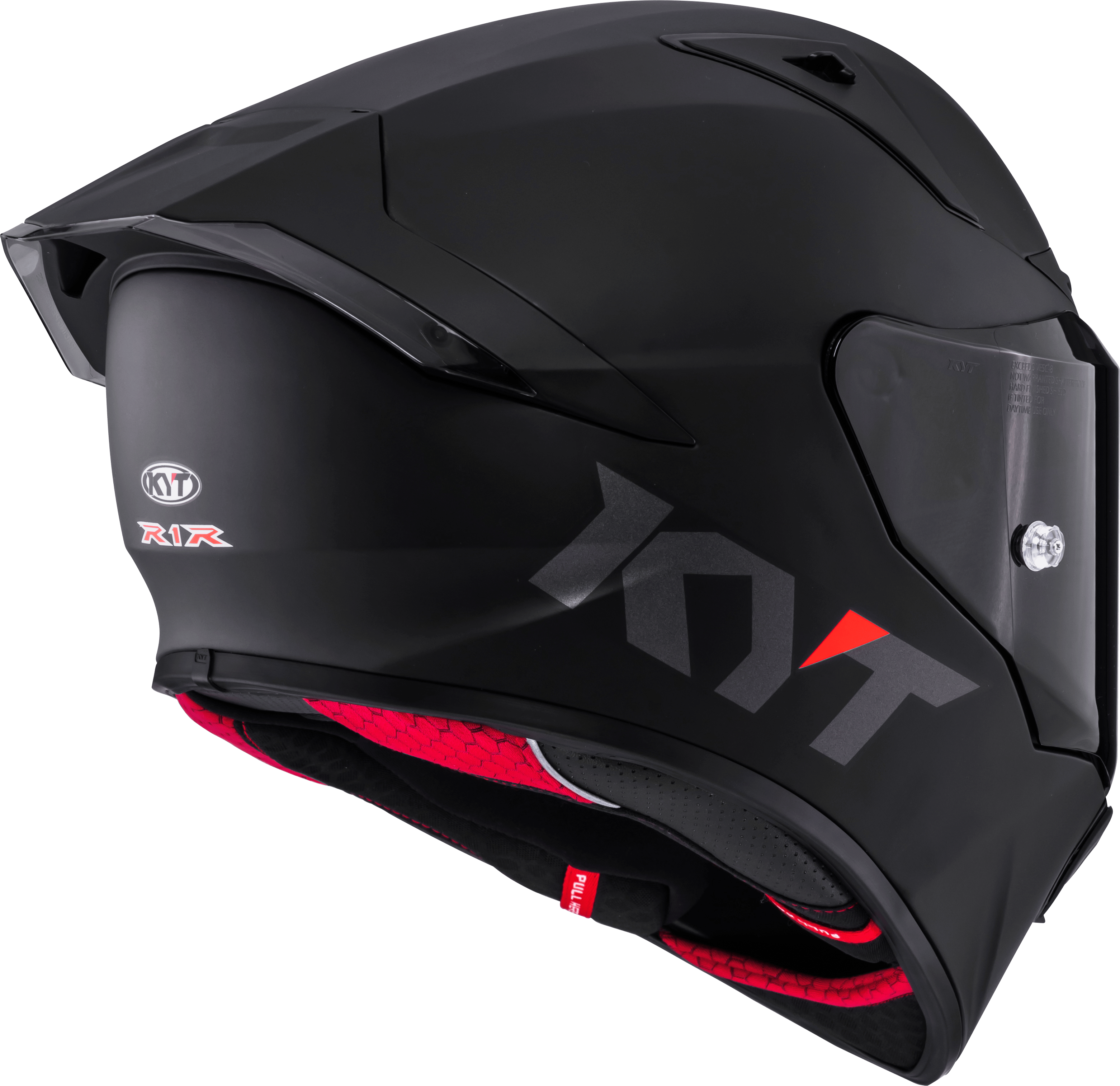 Casque de course KYT R1R Plain noir mat Y6R100X6 