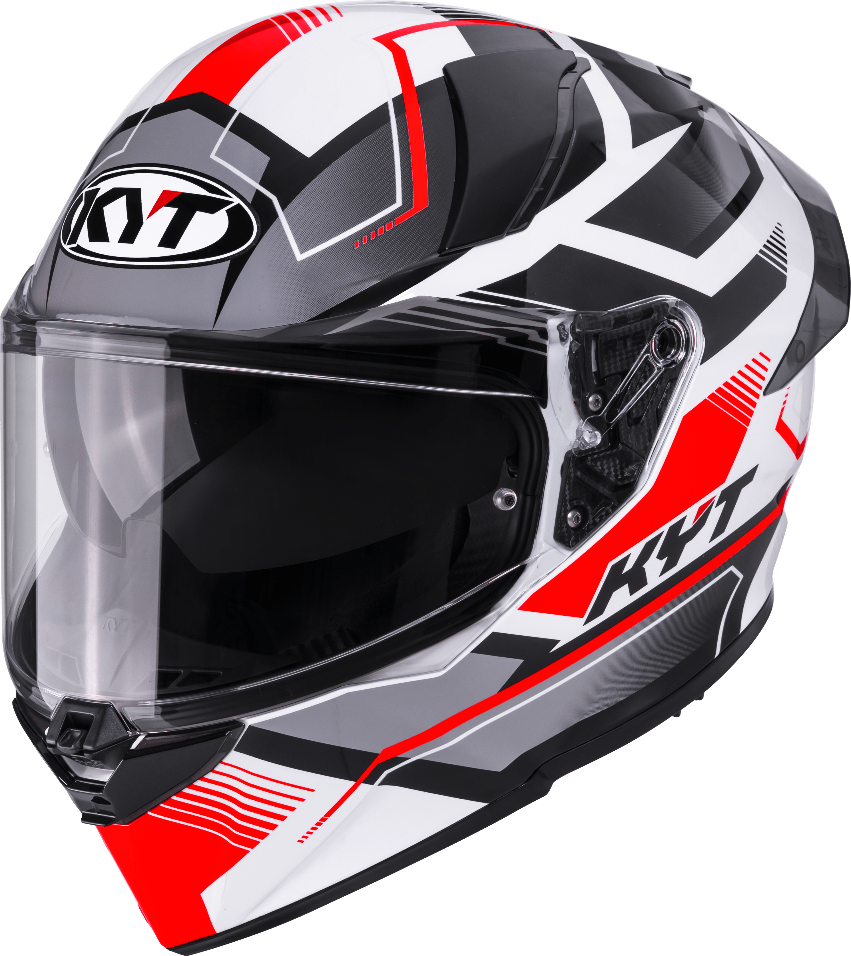 Casque KYT R2R Parsec Blanc/Rouge Y6R20022 