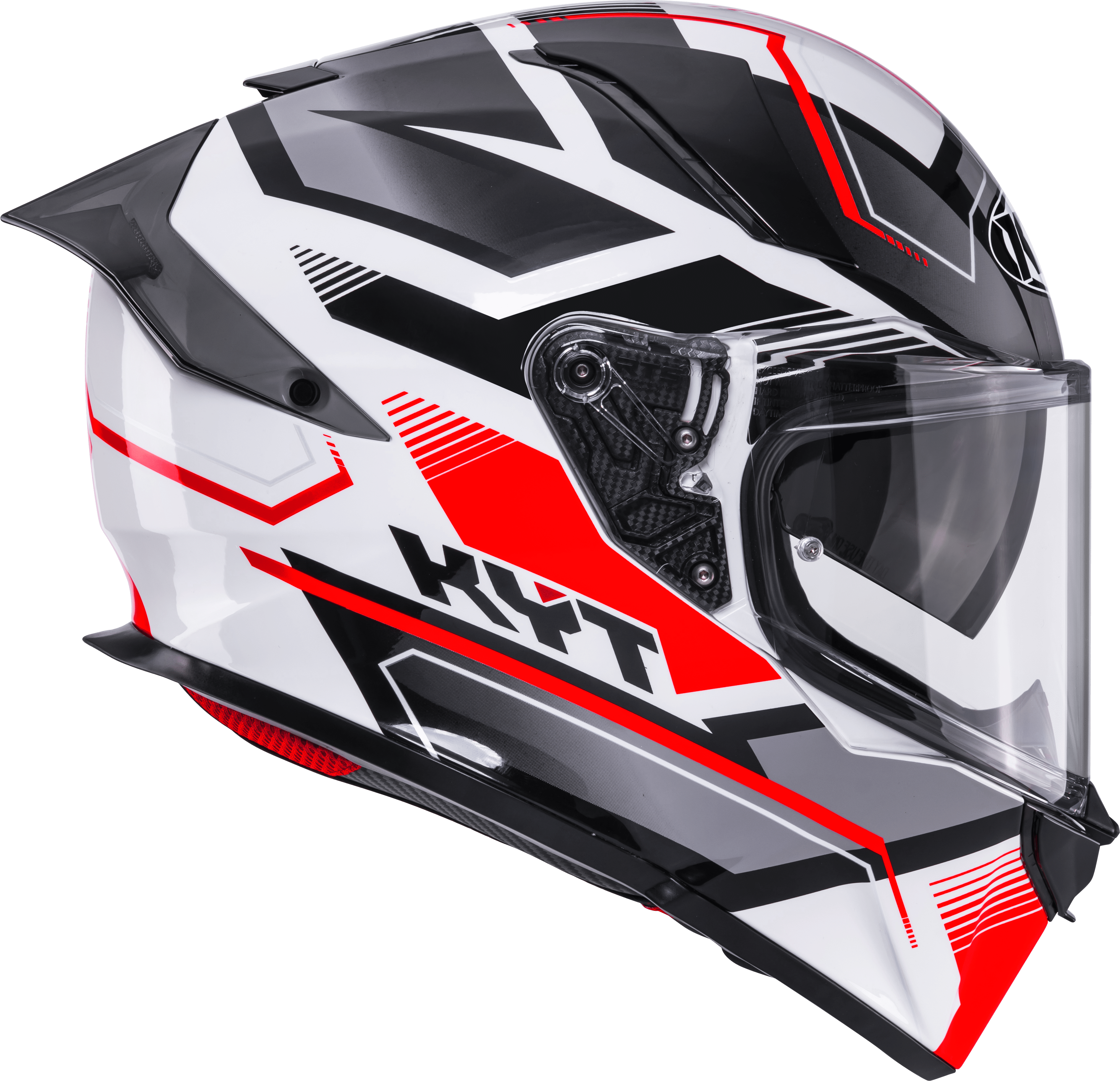 Casque KYT R2R Parsec Blanc/Rouge Y6R20022 