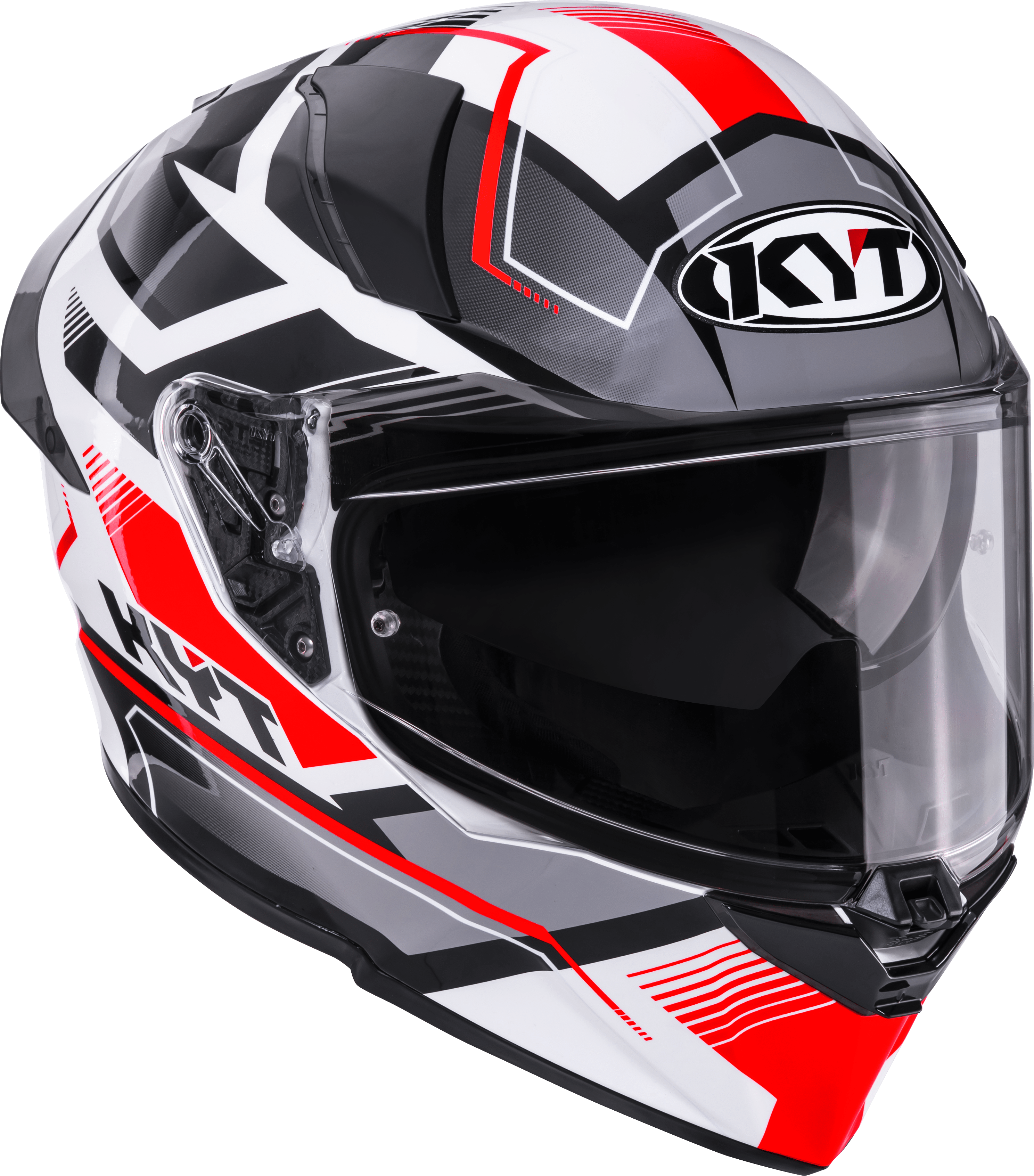 Casque KYT R2R Parsec Blanc/Rouge Y6R20022 