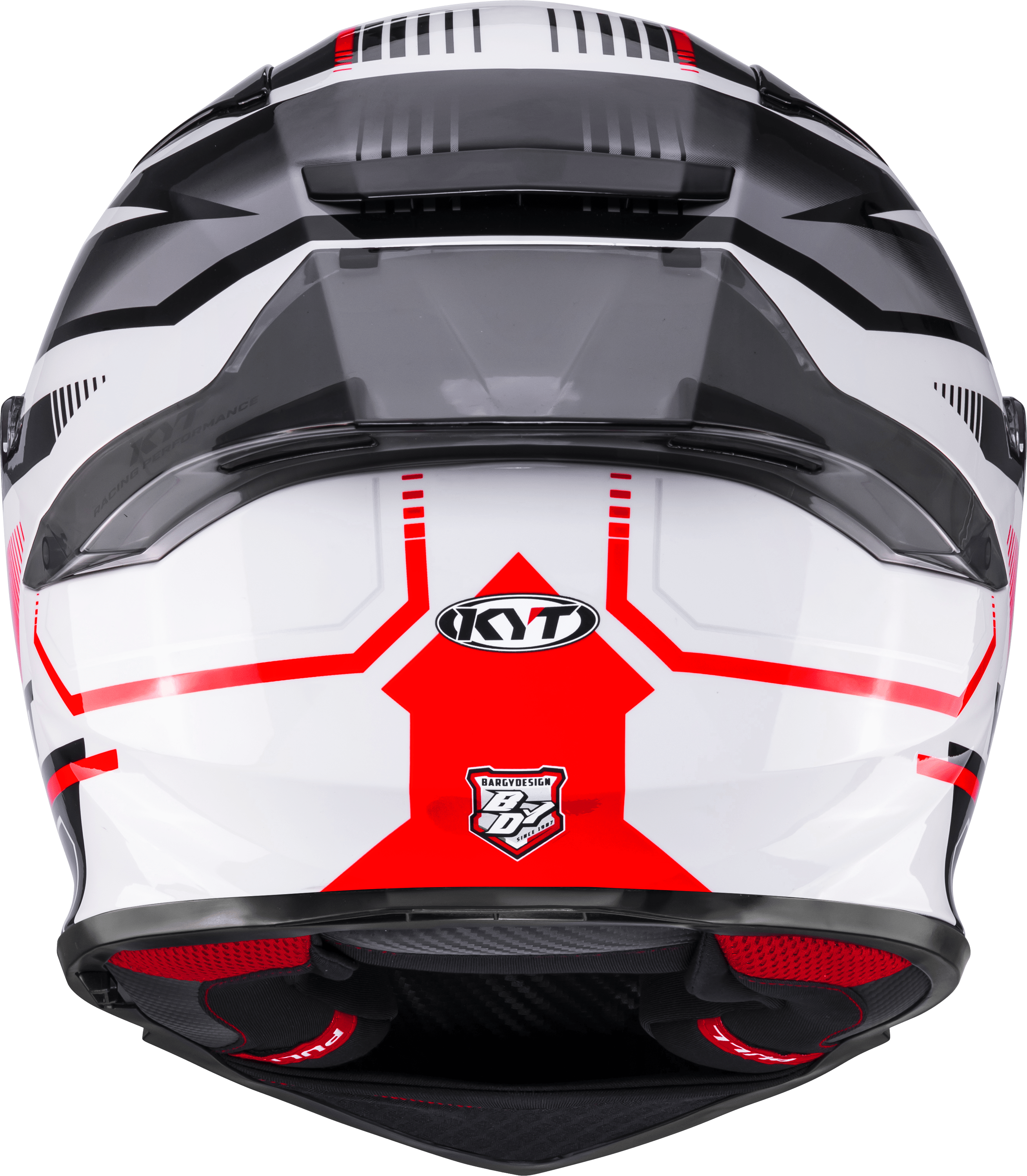 Casque KYT R2R Parsec Blanc/Rouge Y6R20022 