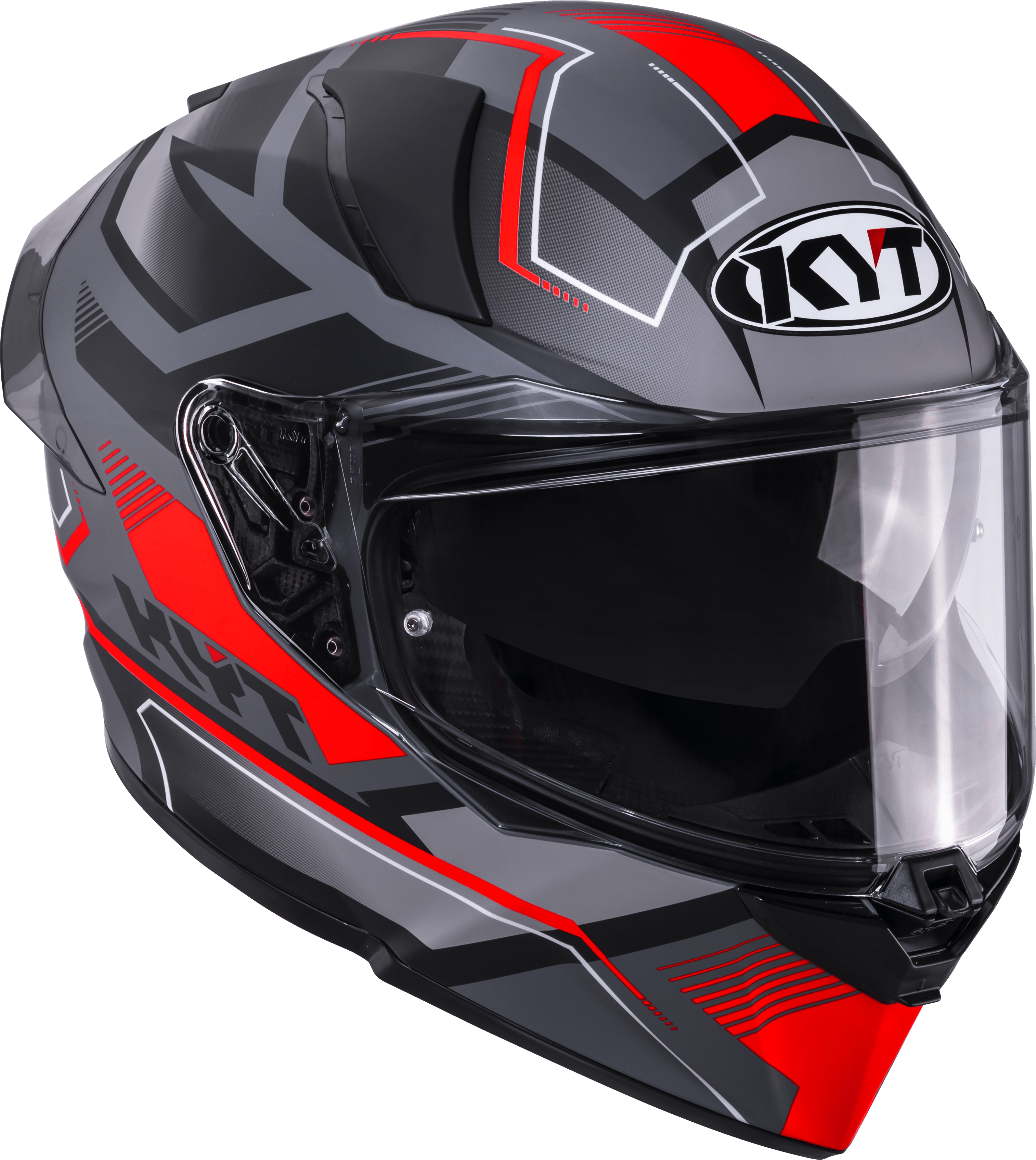 Casque KYT R2R Parsec Mat Gris / Rouge Y6R20023 