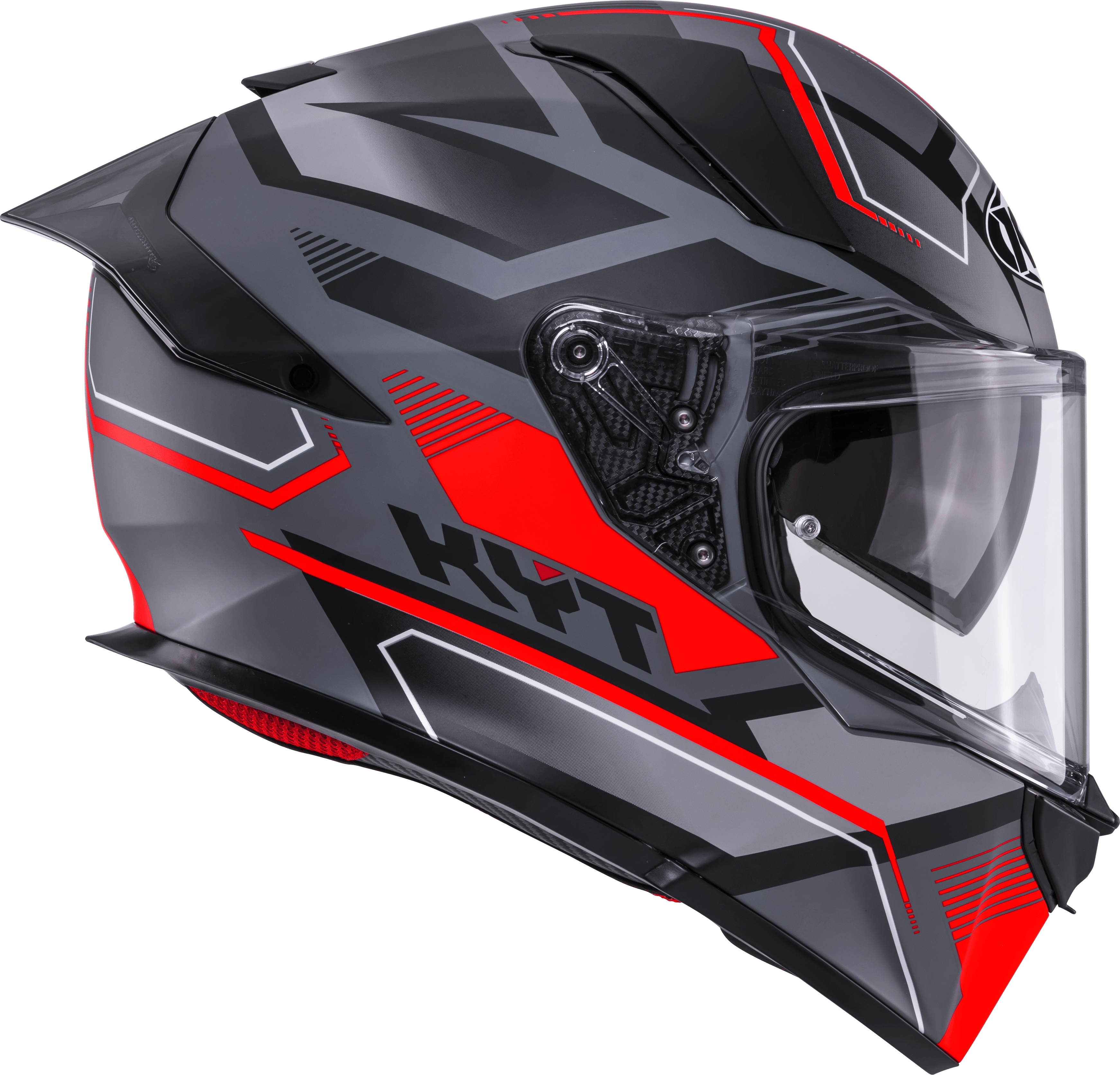 Casque KYT R2R Parsec Mat Gris / Rouge Y6R20023 