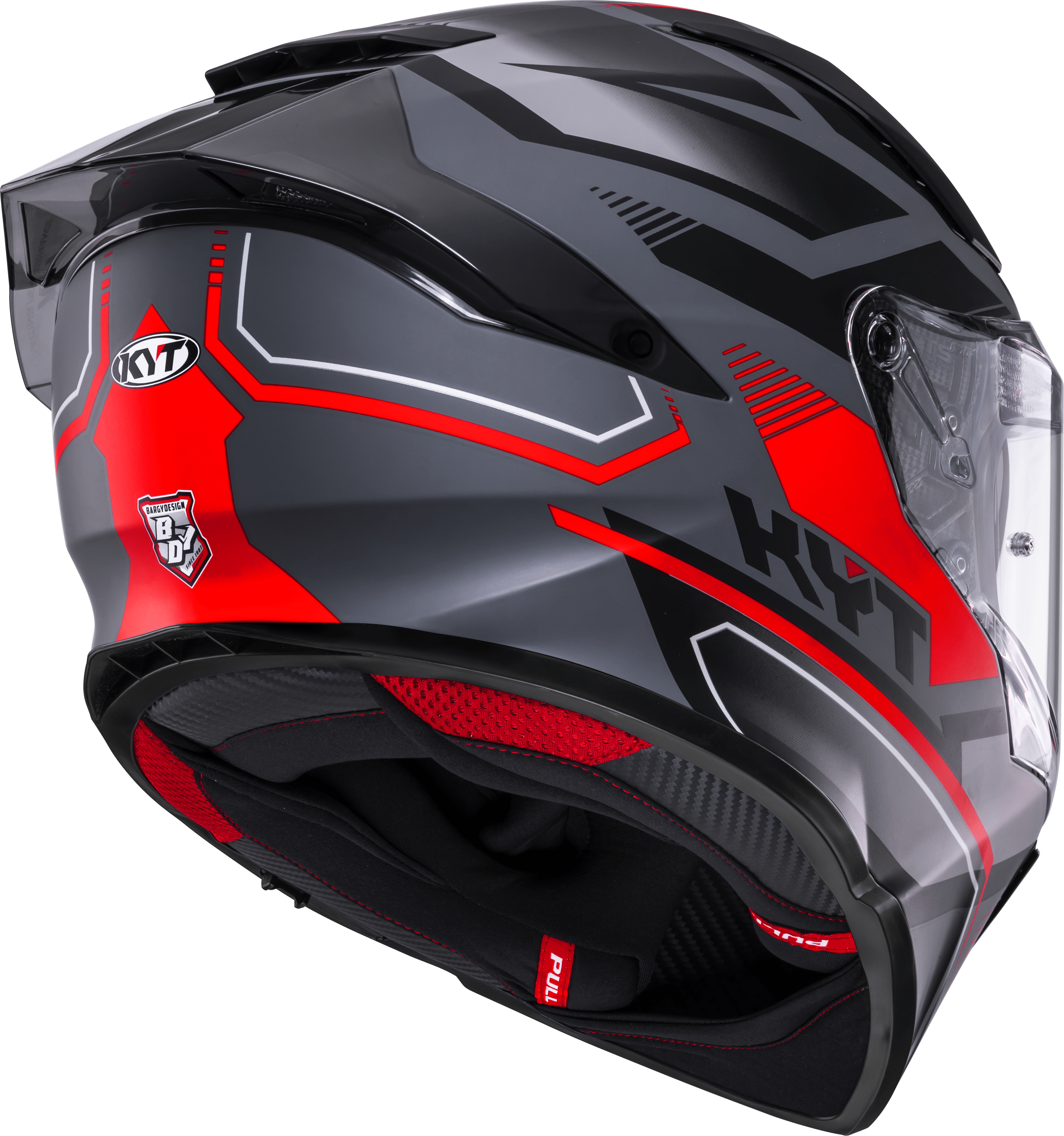 Casque KYT R2R Parsec Mat Gris / Rouge Y6R20023 