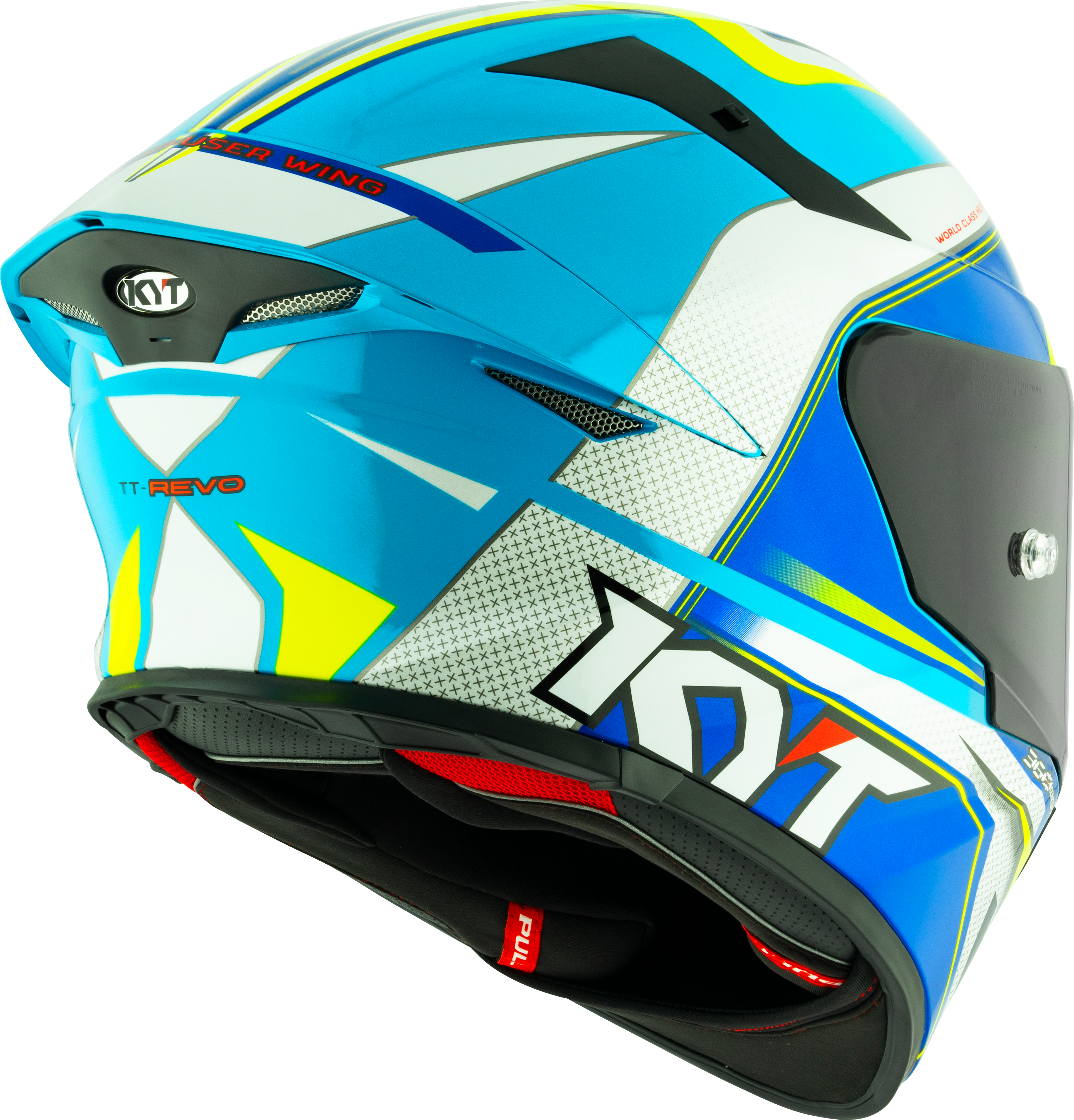 KYT TT-Revo Casque Grand Prix Blanc Bleu Clair Y6TR0004 