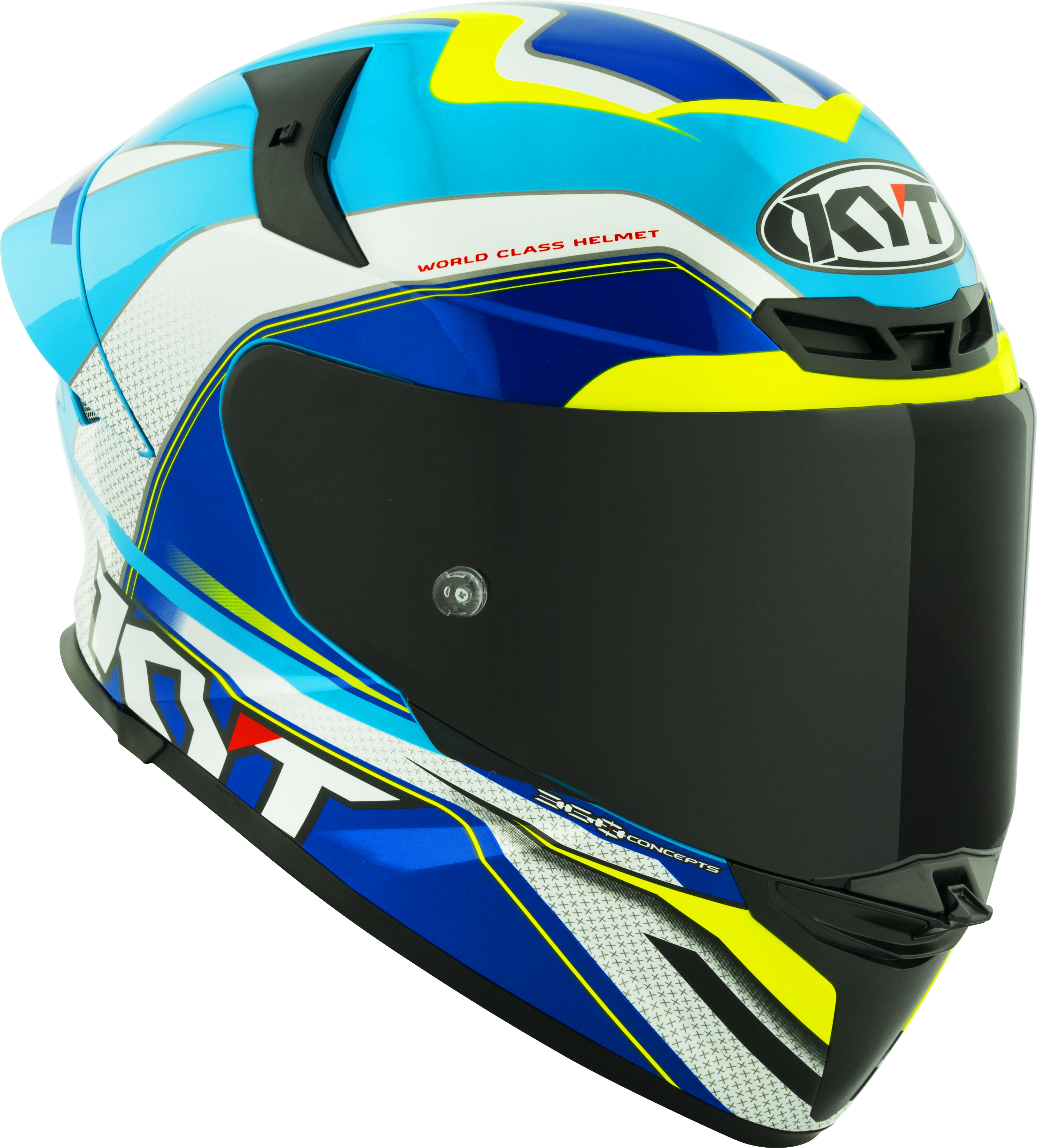 KYT TT-Revo Casque Grand Prix Blanc Bleu Clair Y6TR0004 