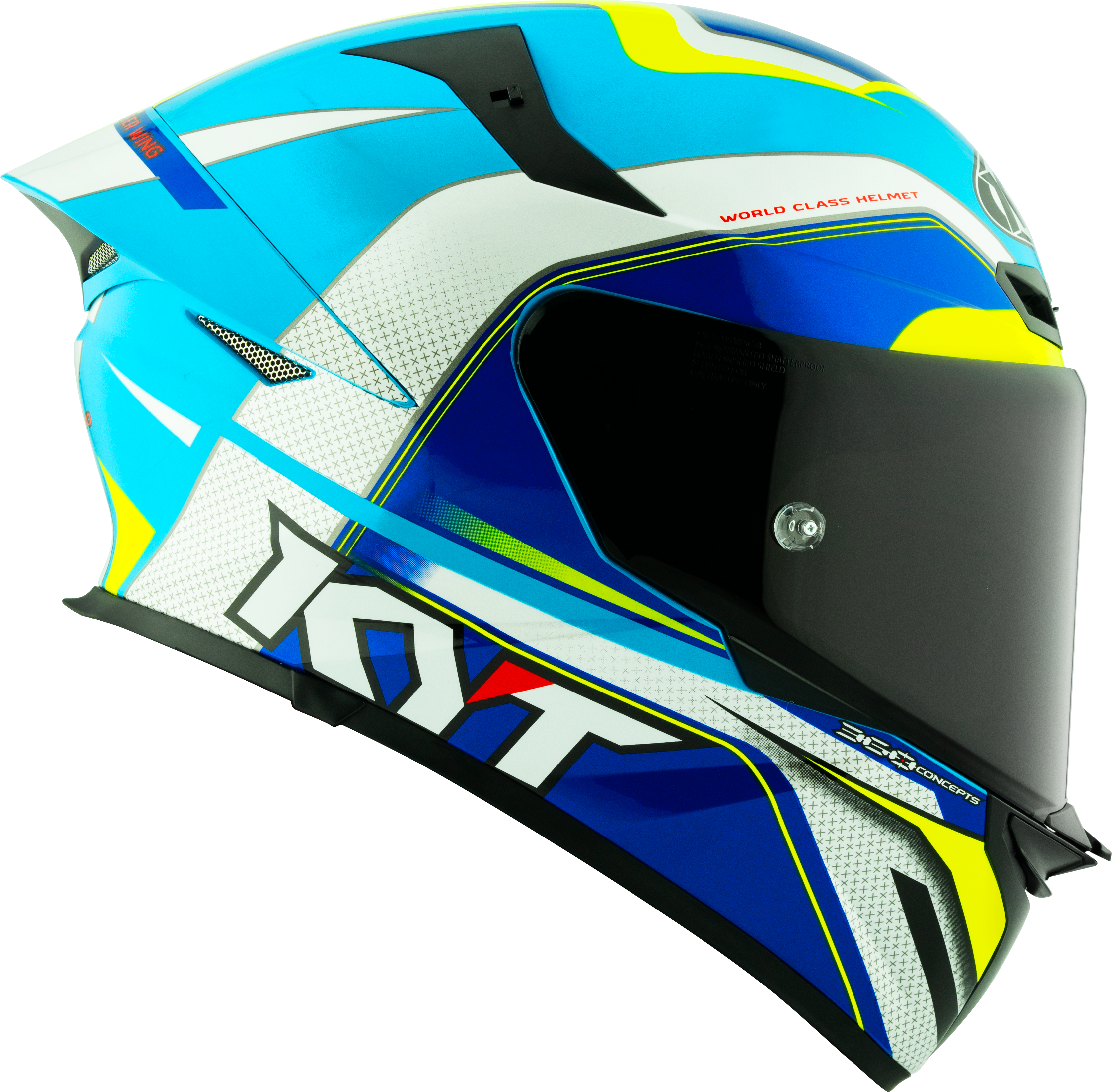 KYT TT-Revo Casque Grand Prix Blanc Bleu Clair Y6TR0004 