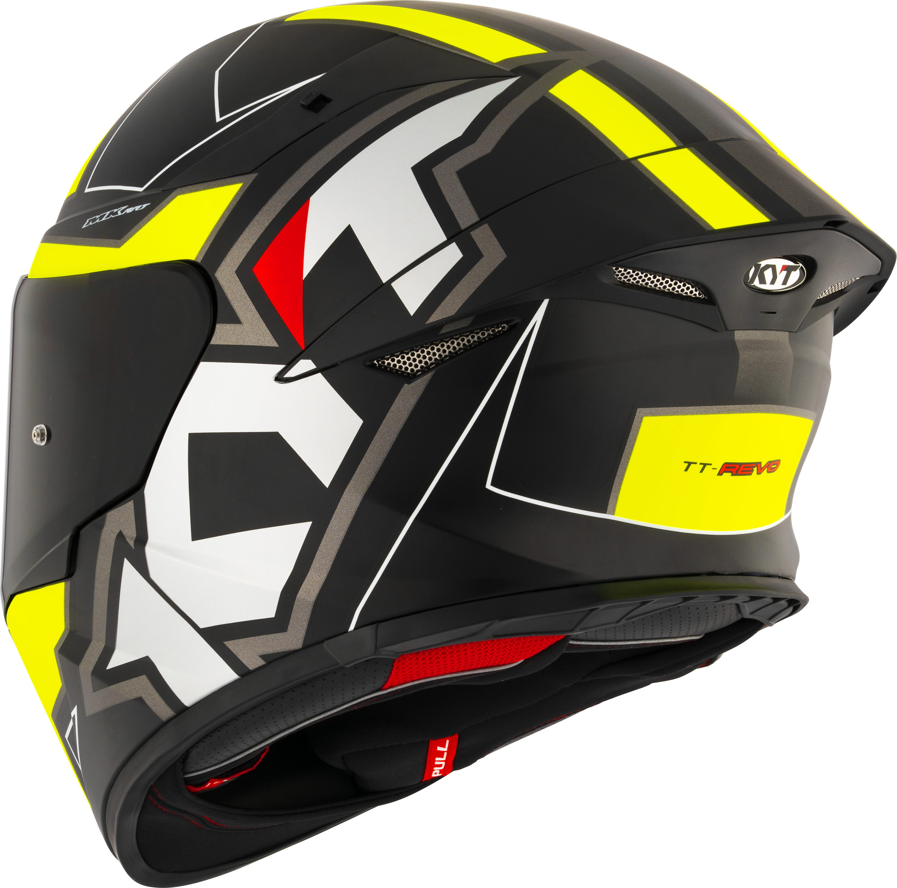 Casque KYT TT-Revo Electron Noir Jaune mat Y6TR0007 