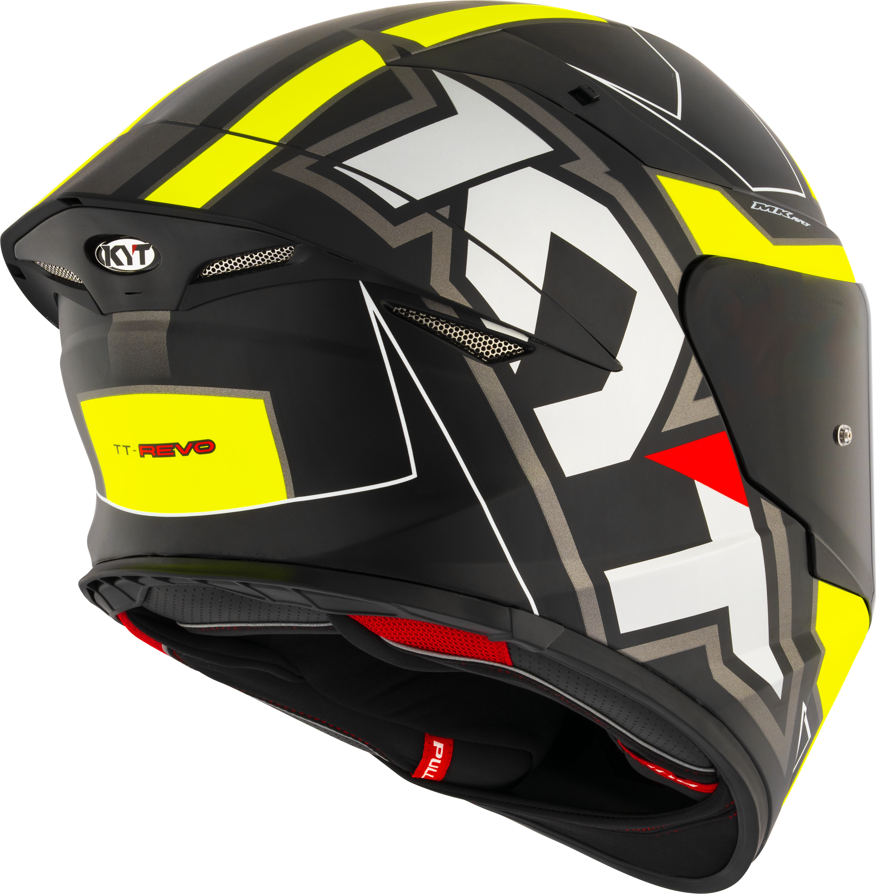 Casque KYT TT-Revo Electron Noir Jaune mat Y6TR0007 
