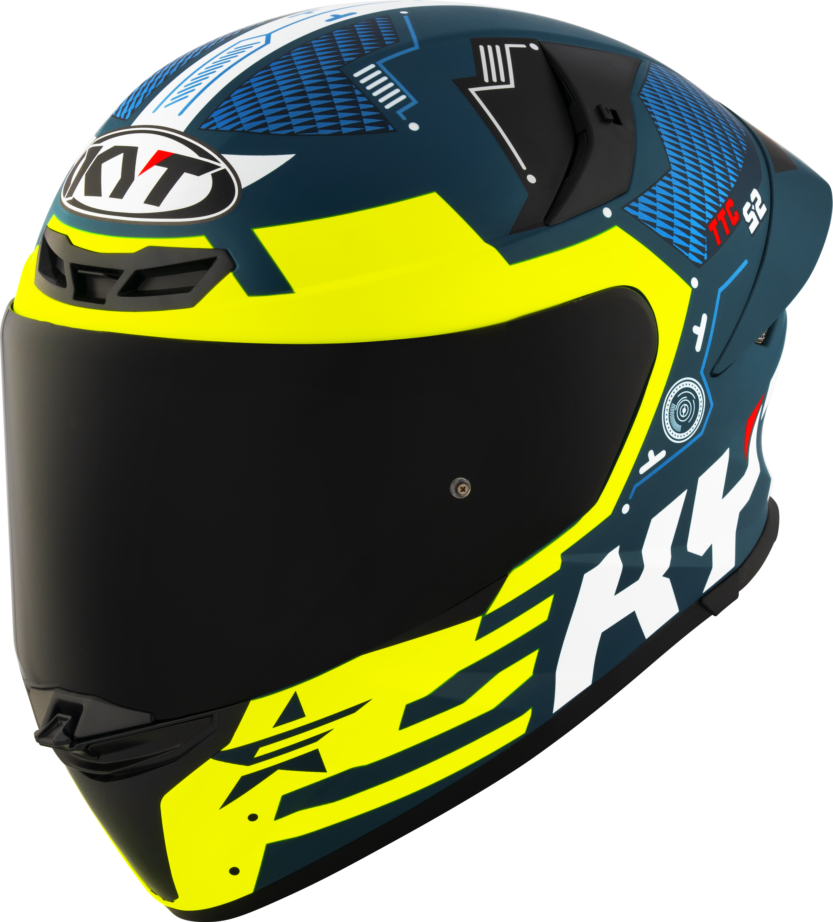 Casque KYT TT-Revo Fuselage Jaune mat Y6TR0021 