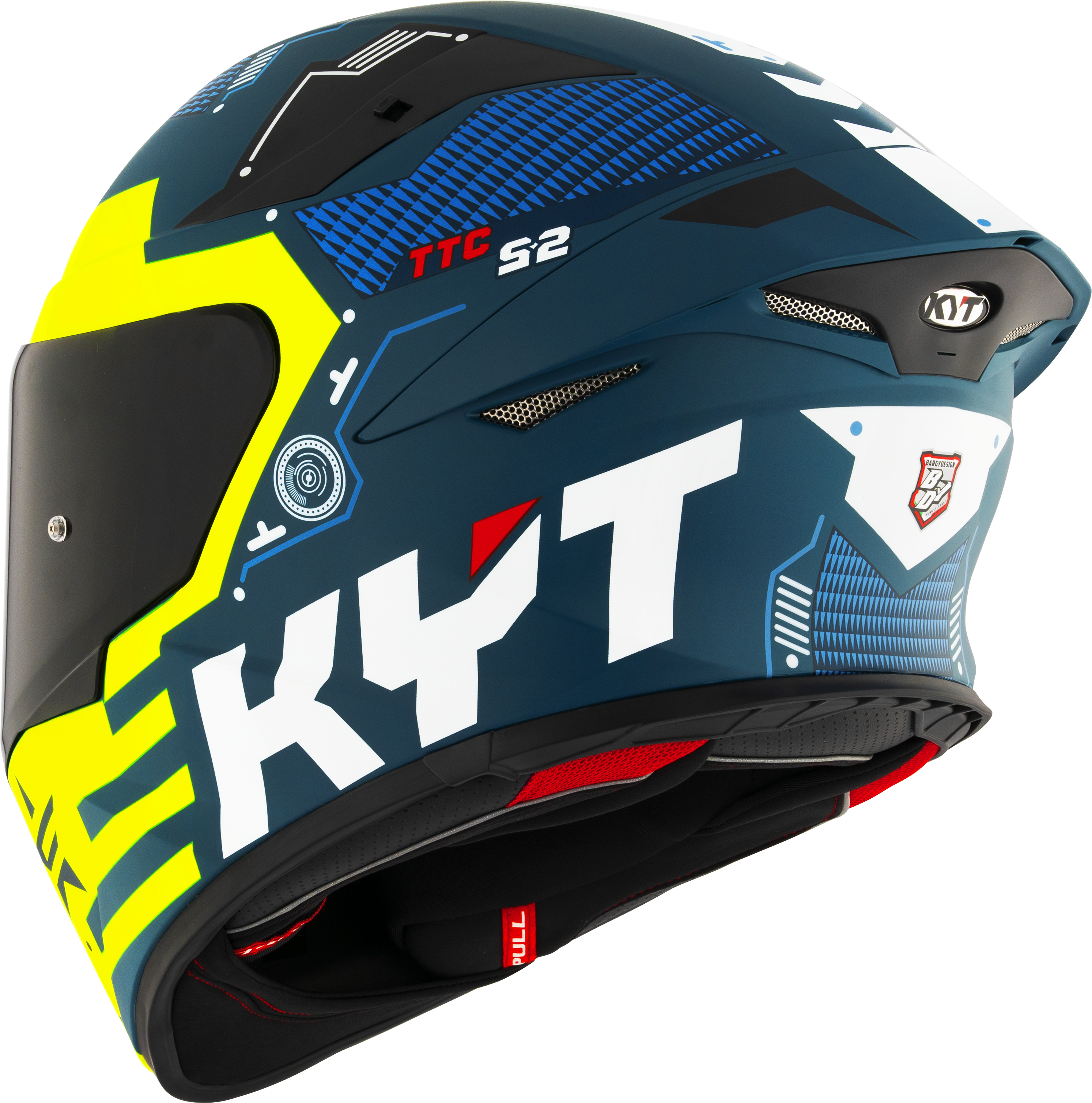 Casque KYT TT-Revo Fuselage Jaune mat Y6TR0021 